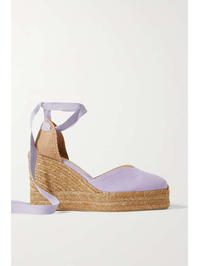 Castañer + Net Sustain Chiara 80 Canvas Wedge Espadrilles