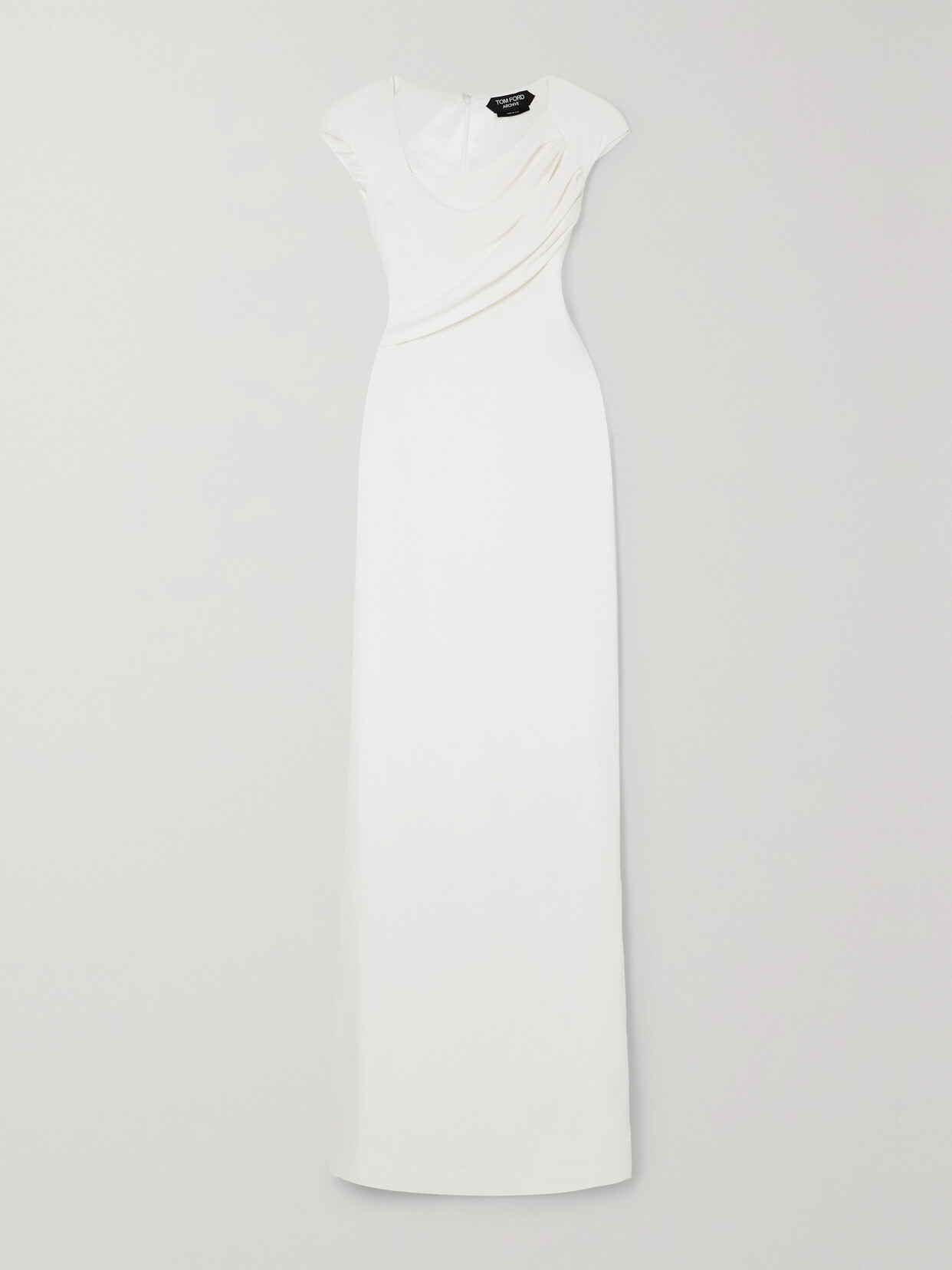 TOM FORD - Draped Silk-georgette Gown - White