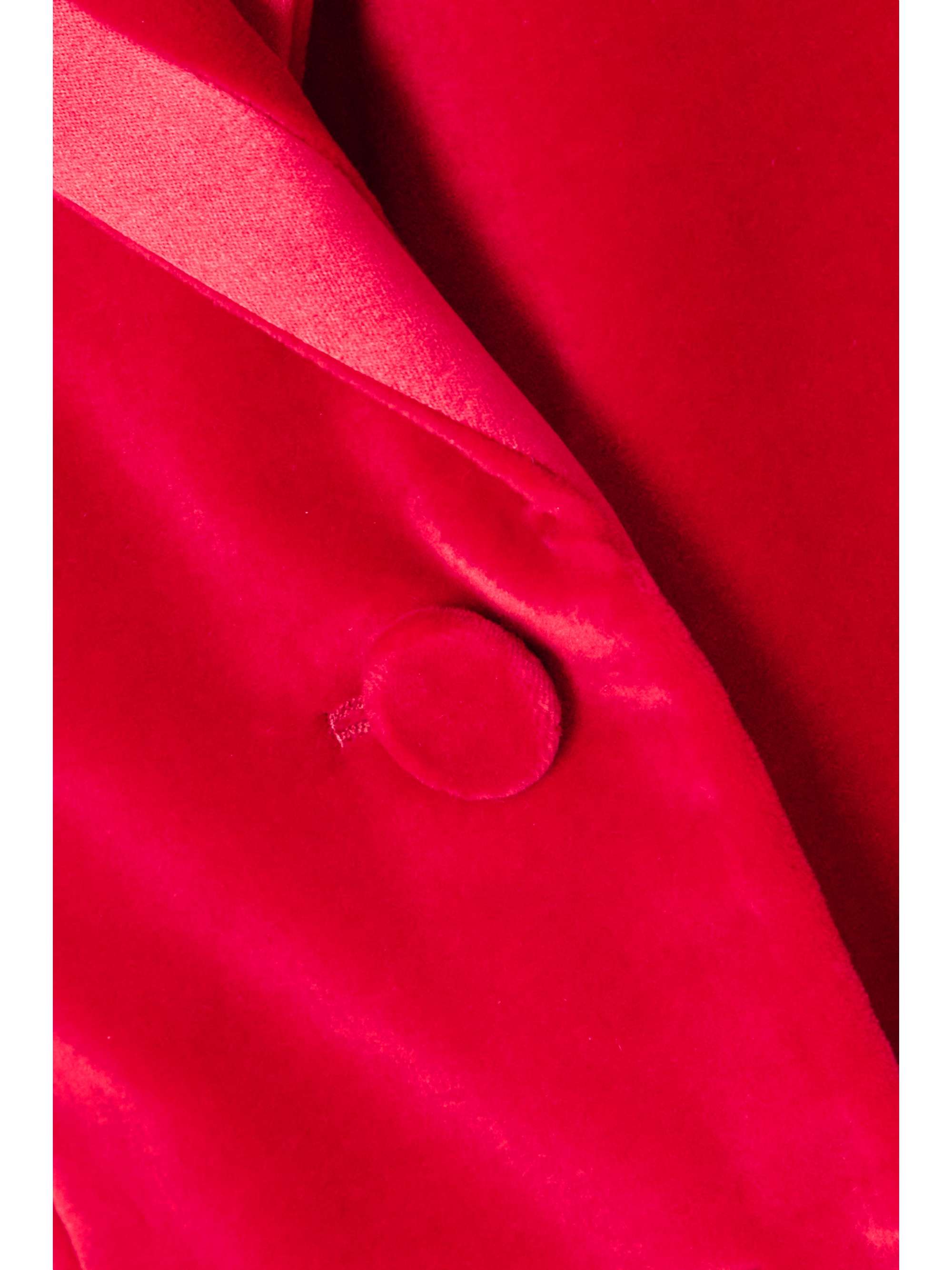 TOM FORD Silk satin-trimmed cotton-velvet blazer