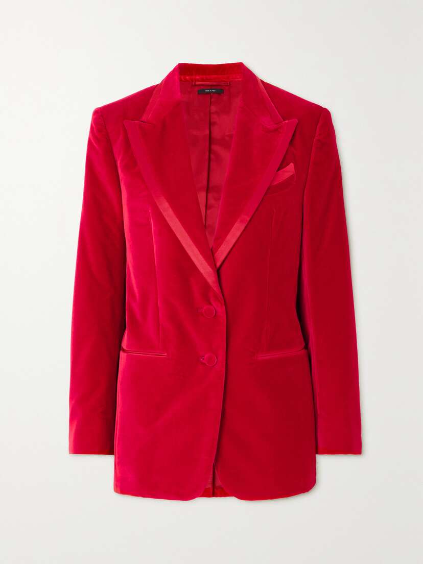 Tom Ford Silk-trimmed Cotton-velvet Blazer