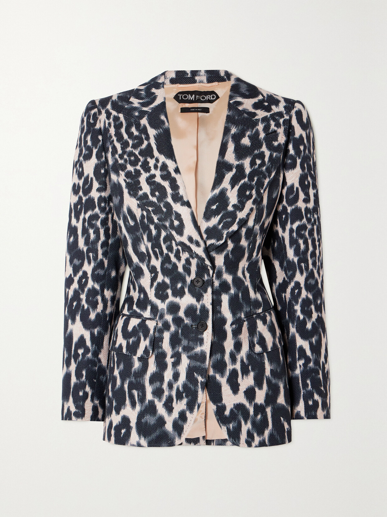 TOM FORD LEOPARD-PRINT HOPSACK BLAZER