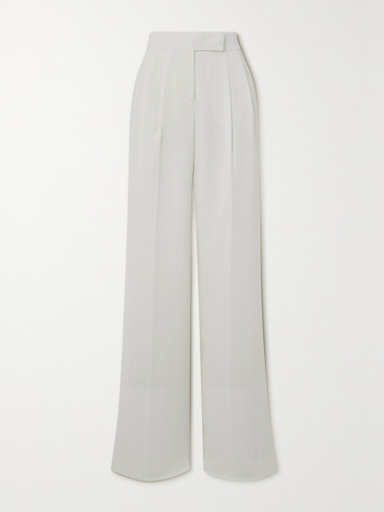 TOM FORD - Pleated Silk-georgette Wide-leg Pants - White