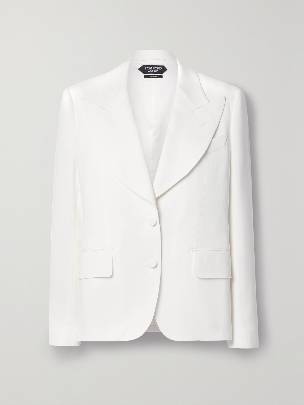 TOM FORD - Silk-georgette Blazer - White