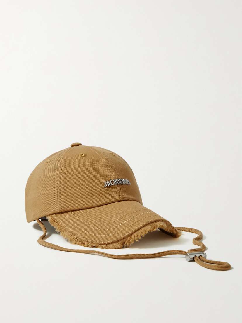Jacquemus Artichaut Embellished Frayed Cotton-twill Baseball Cap