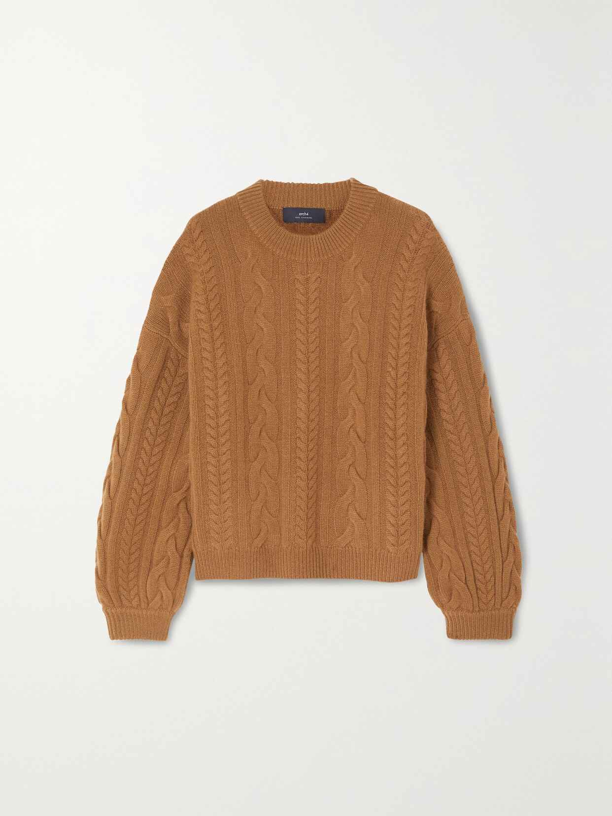 Arch4 - + Net Sustain Marina Cable-knit Cashmere Sweater - Brown