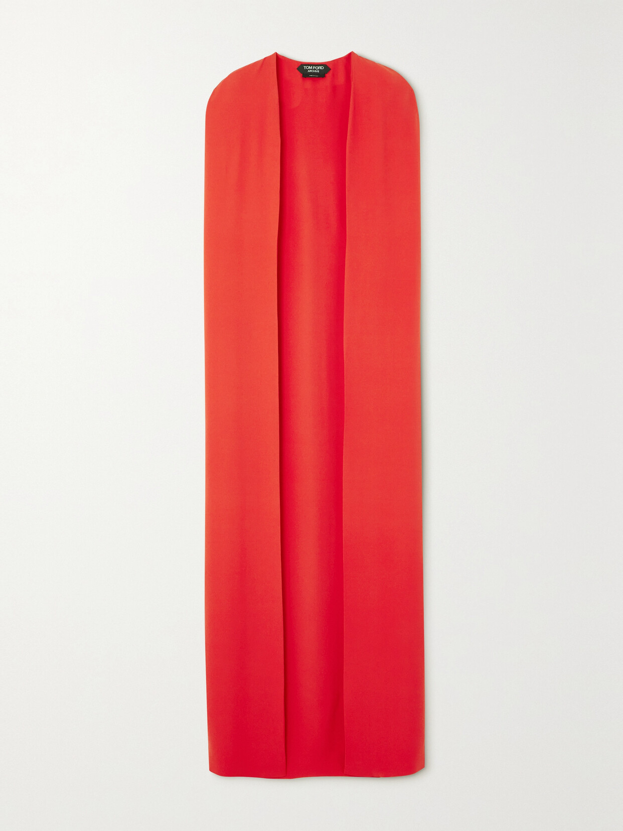 Tom Ford Oversized Silk-georgette Cape In Red