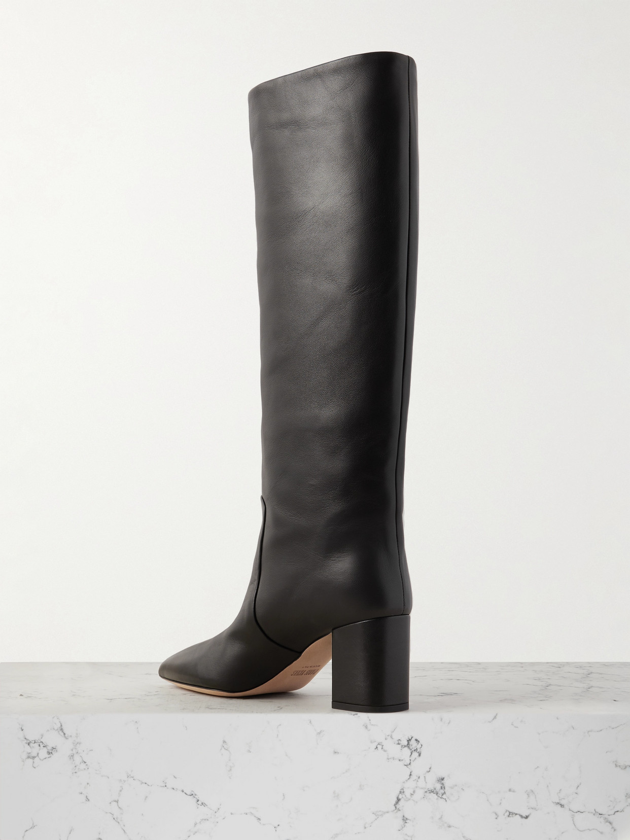 Paris Texas 'anja' Black High Boots With Block Heel In Leather Woman In Black