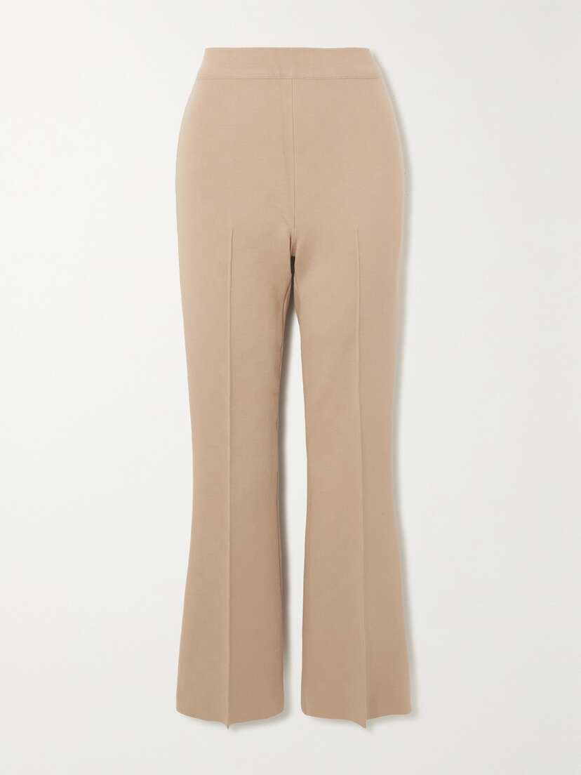 HIGH SPORT Kick Cropped Stretch-cotton Flared Pants