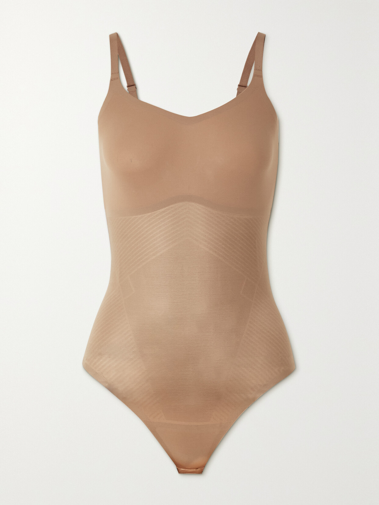 Spanx Thinstincts 2.0 Thong Bodysuit In Brown