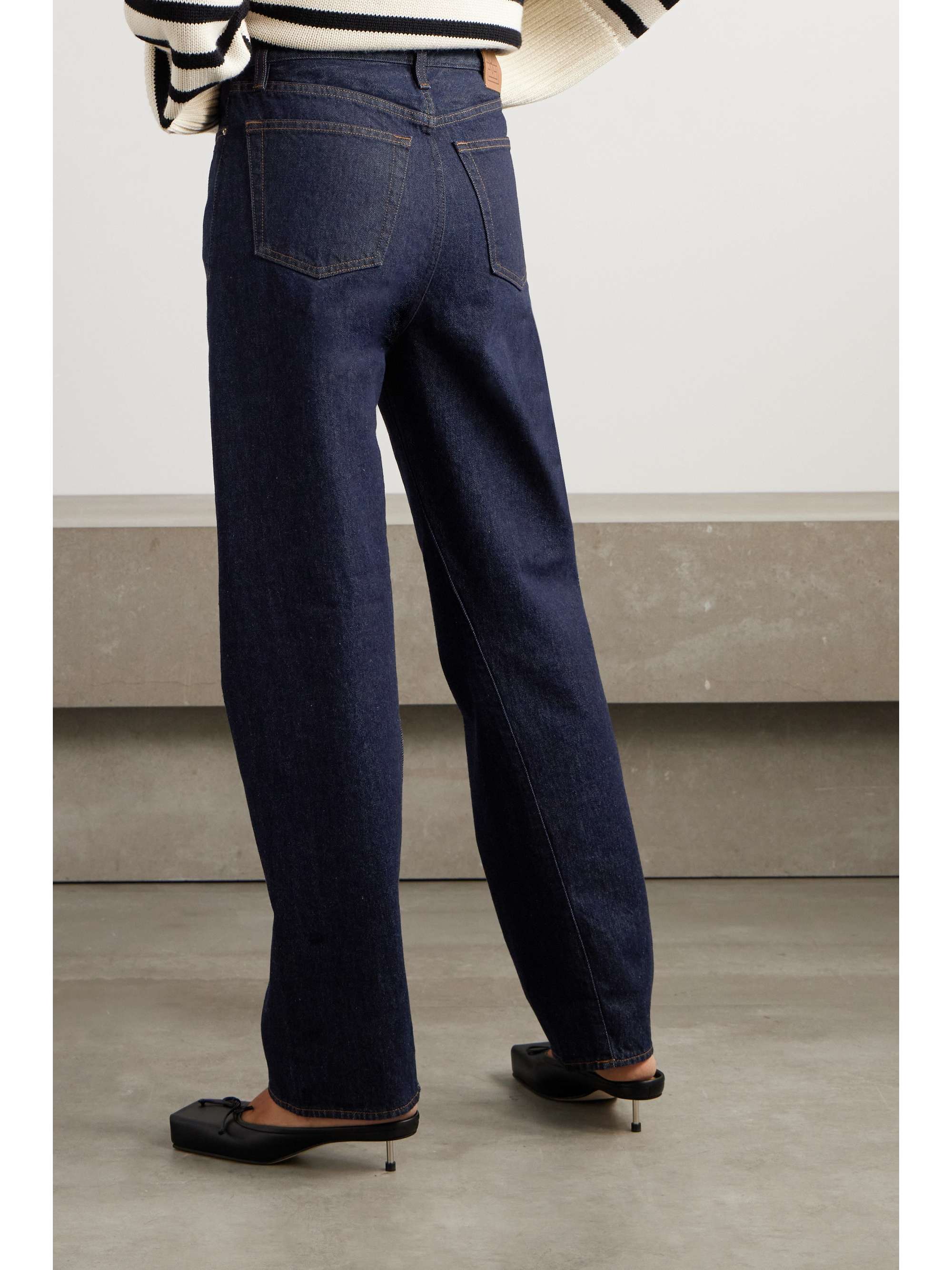 TOTEME Twisted Seam high-rise straight-leg organic jeans