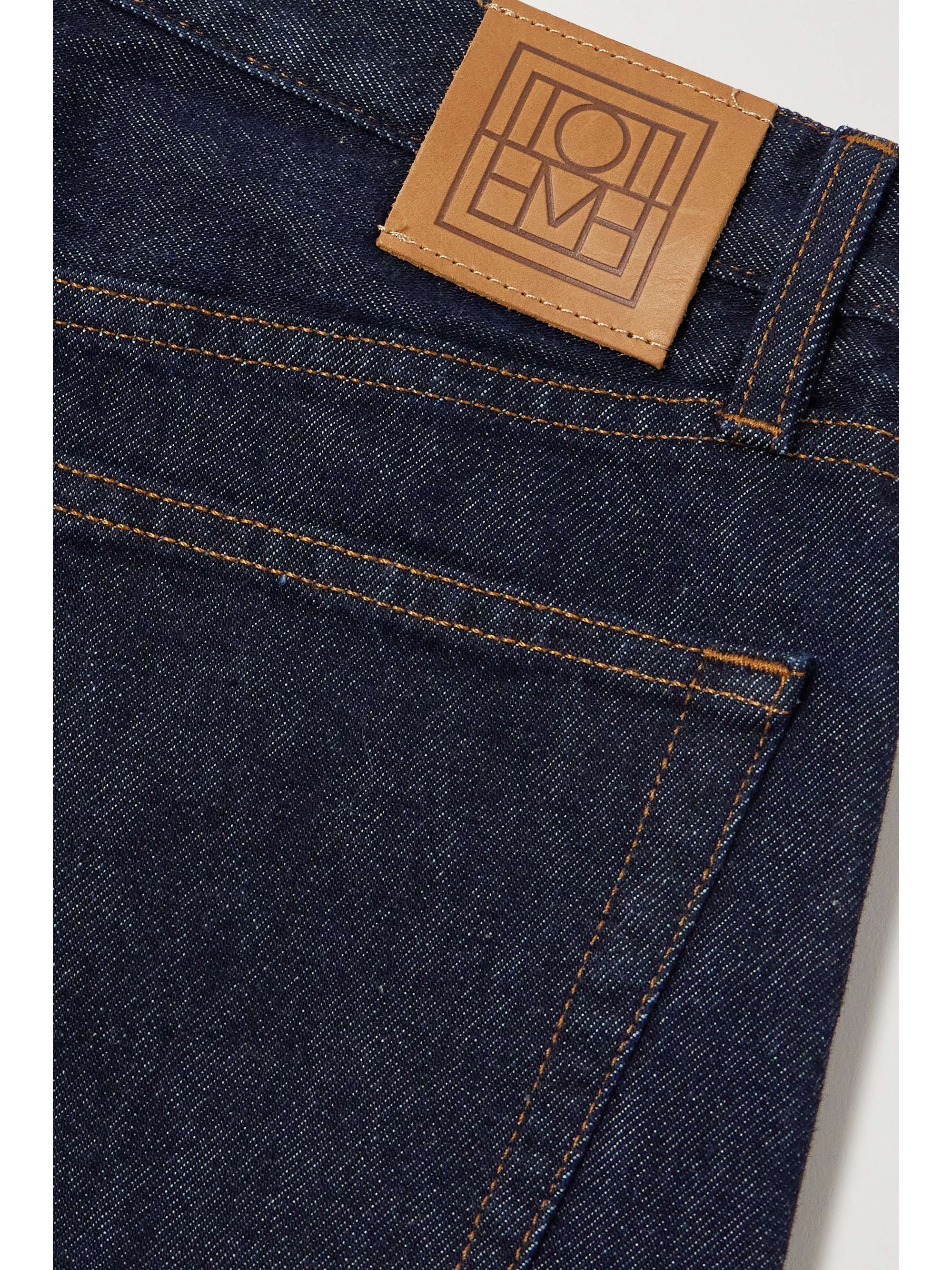 TOTEME Twisted Seam high-rise straight-leg organic jeans