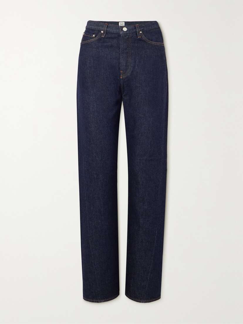 TOTEME + Net Sustain Twisted Seam High-rise Straight-leg Organic Jeans