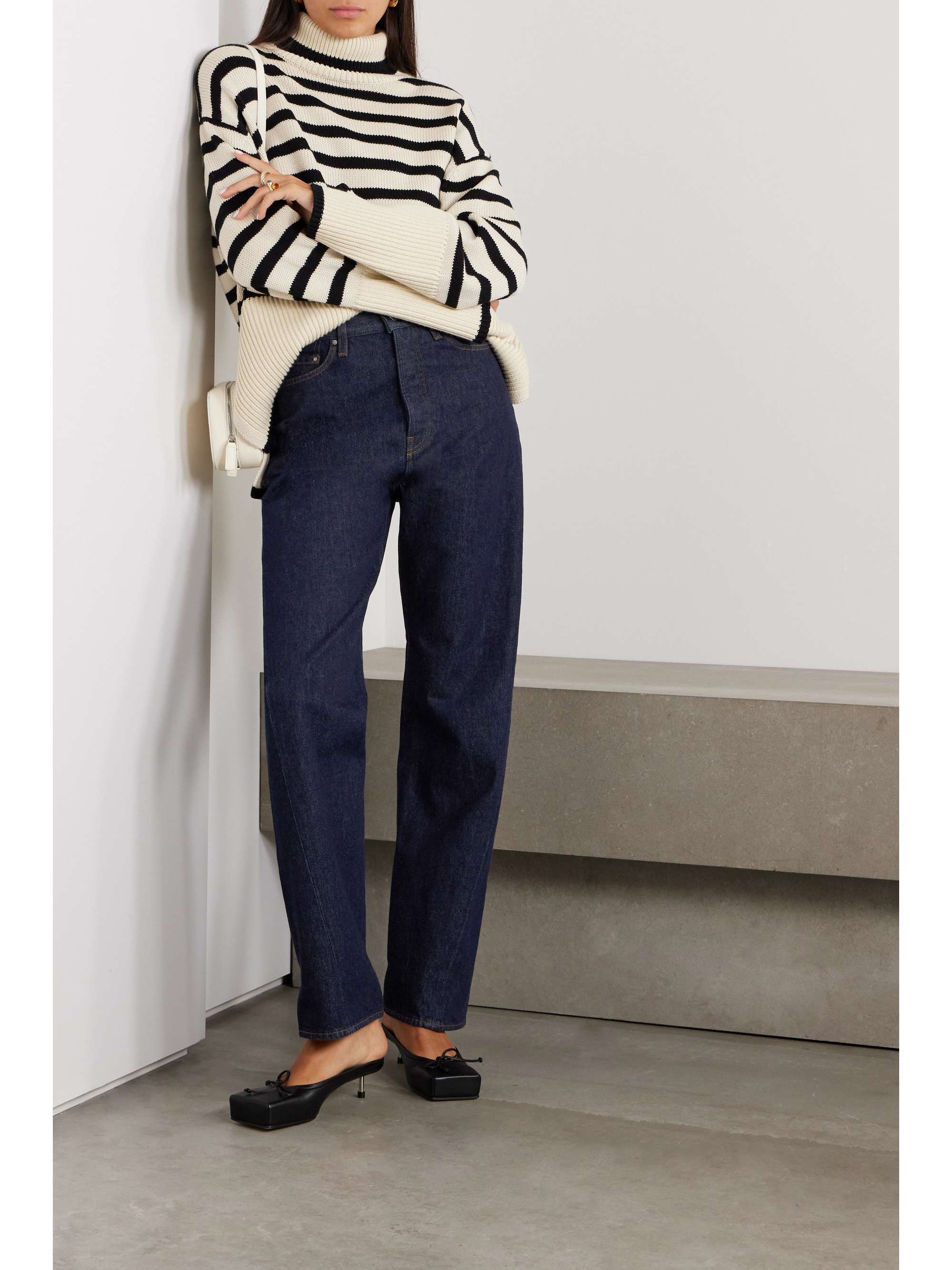 TOTEME Twisted Seam high-rise straight-leg organic jeans