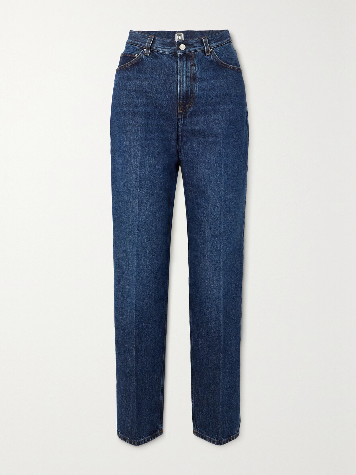 Totême + Net Sustain High-rise Boyfriend Organic Jeans In Blue