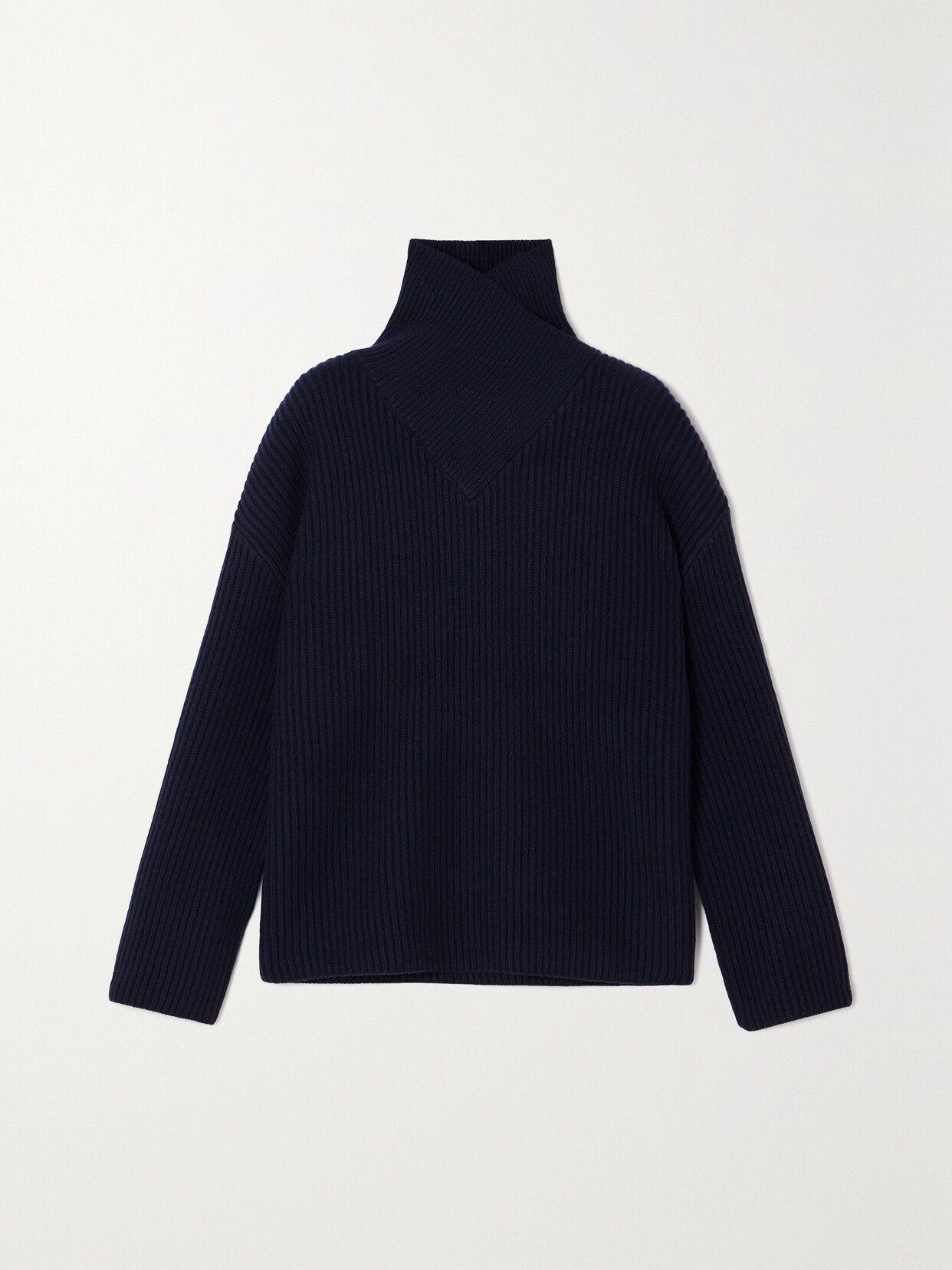 TOTEME - + Net Sustain Oversized Ribbed Wool Sweater - Blue