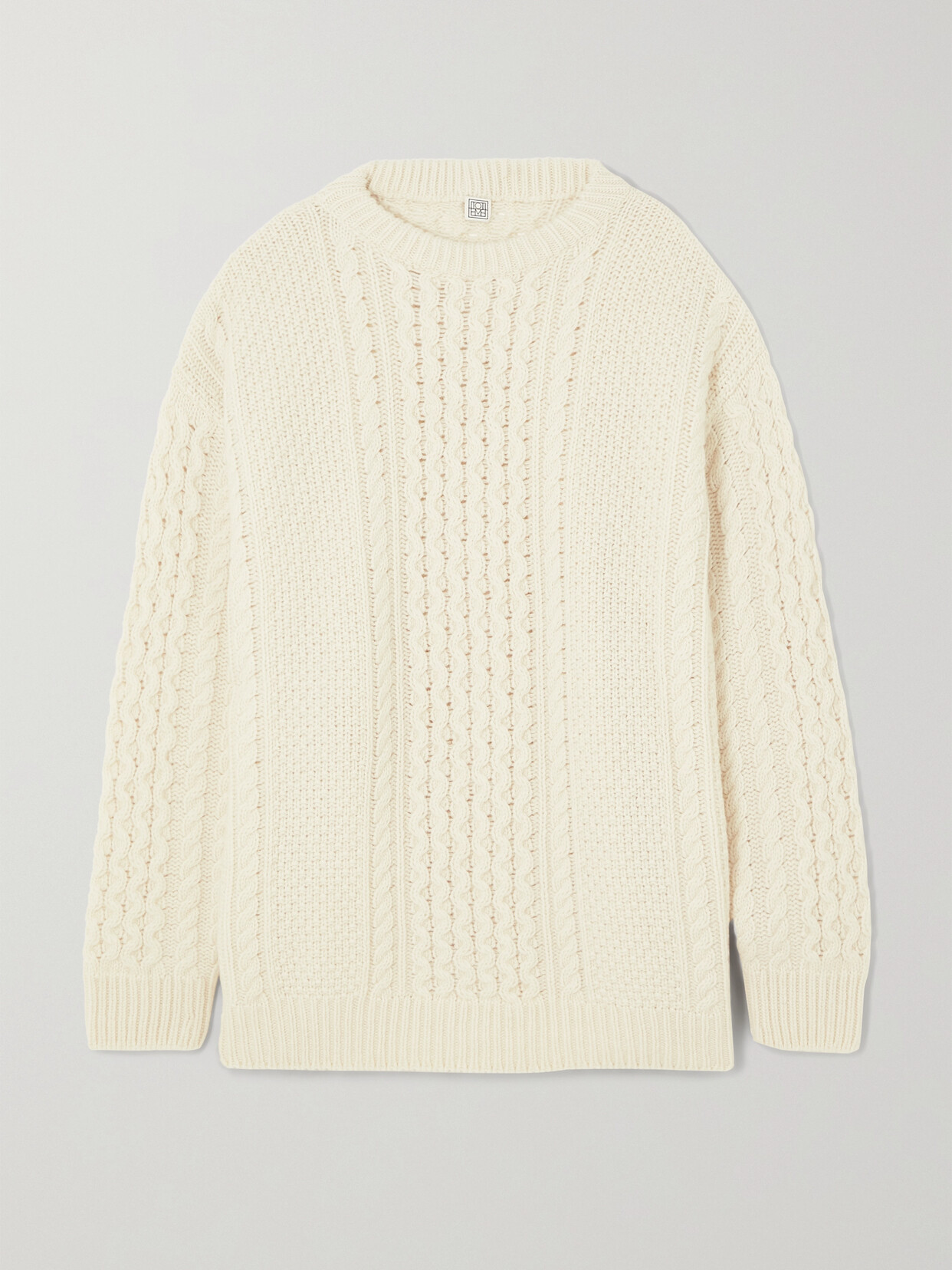 TOTEME - Oversized Cable-knit Wool Sweater - Cream