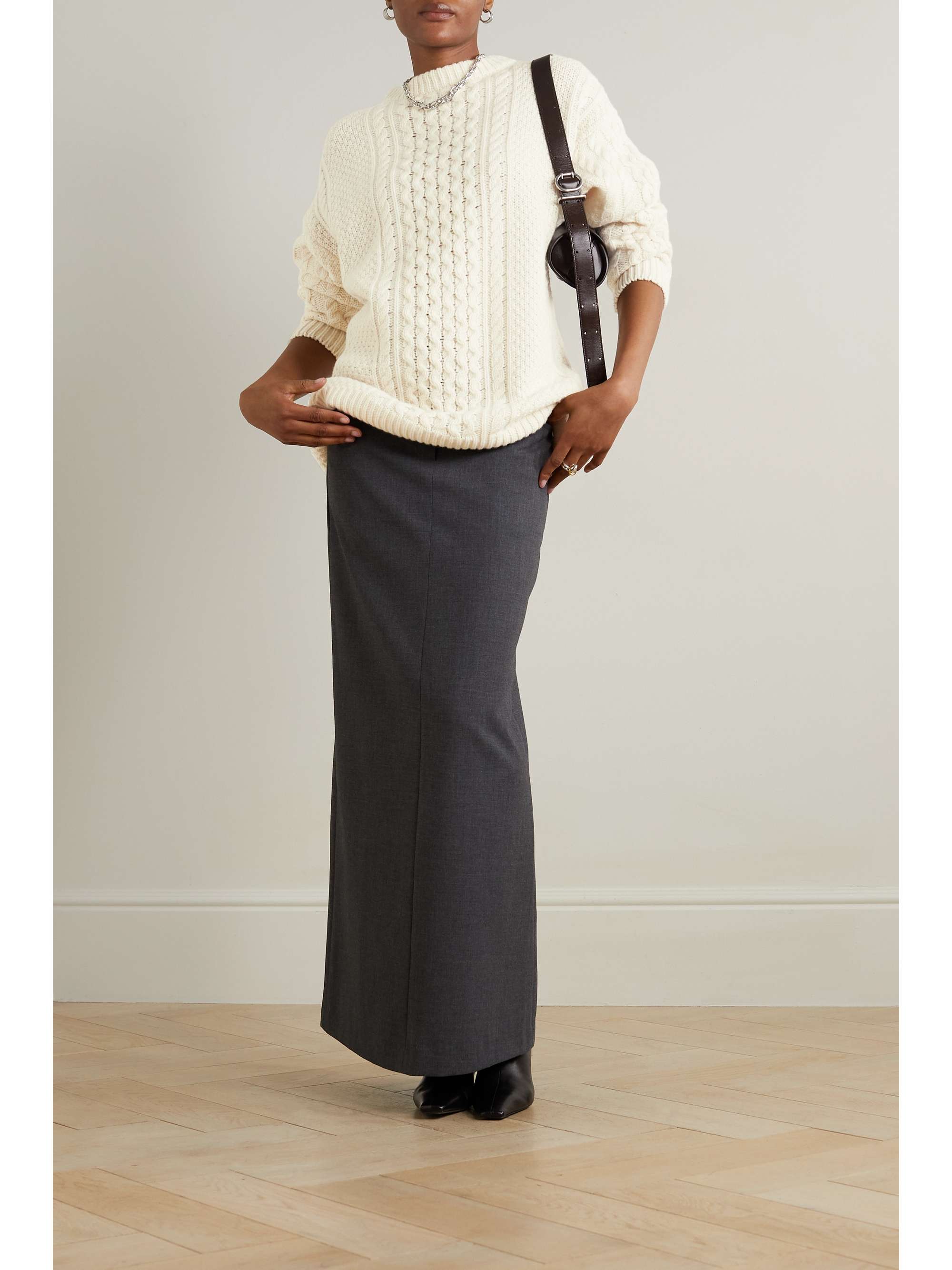 TOTEME Oversized cable-knit wool sweater | NET-A-PORTER