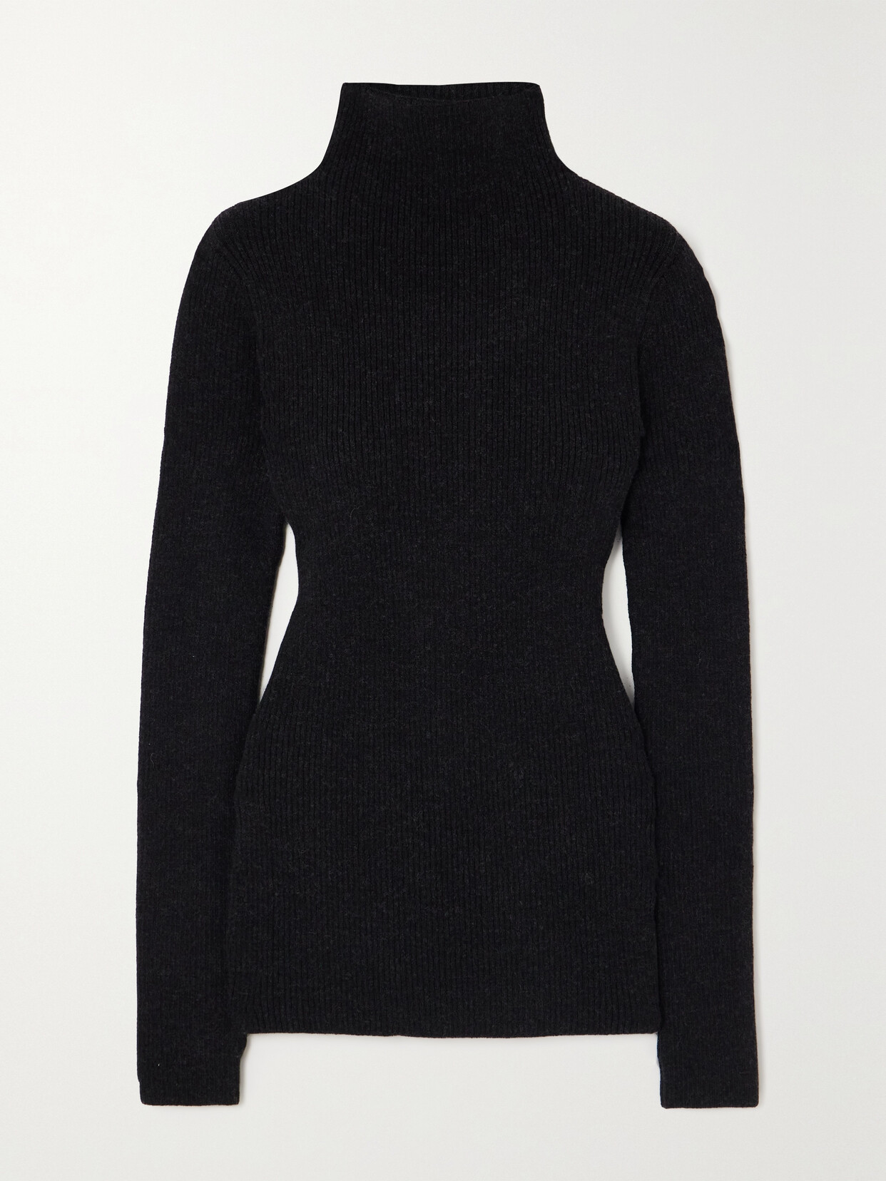 Lauren Manoogian - Ribbed Merino Wool-blend Turtleneck Sweater - Black