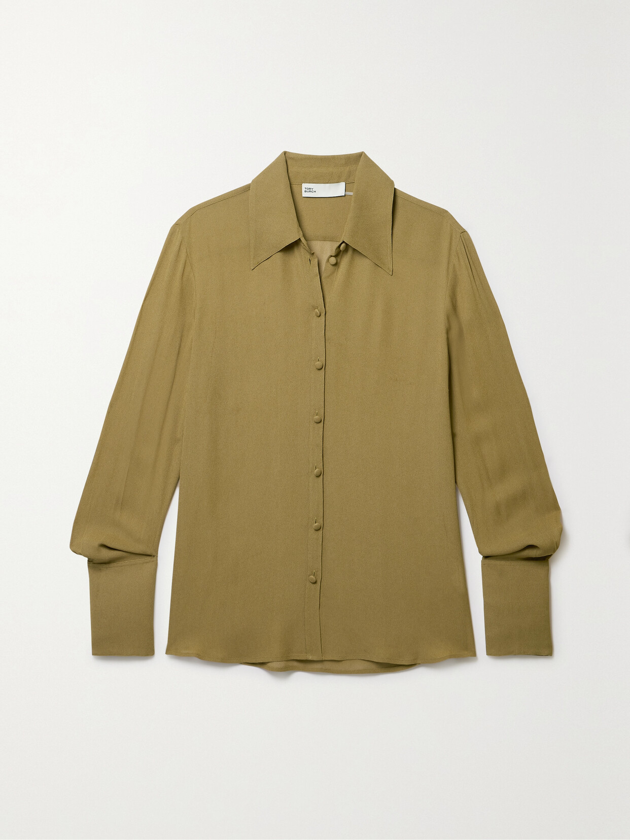 Tory Burch Georgette Shirt In Green