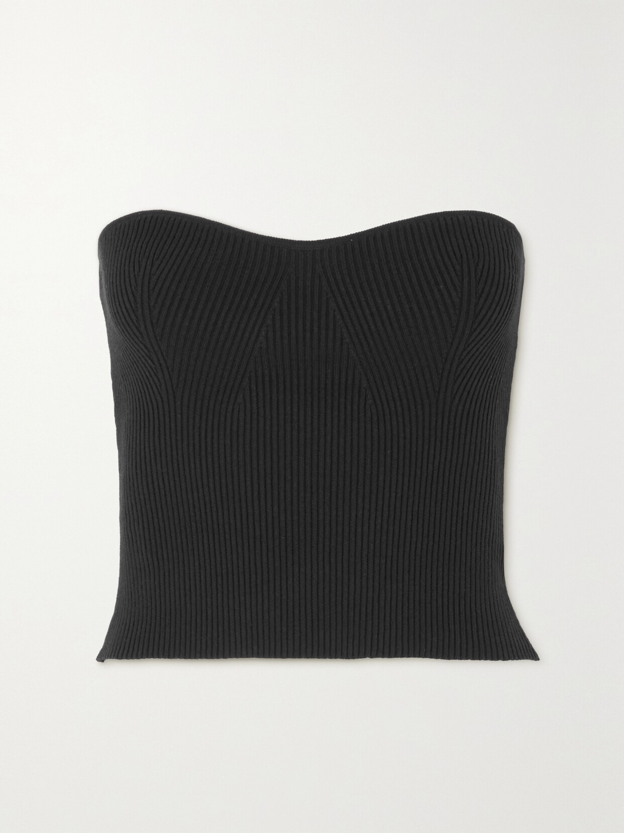 REFORMATION + Net Sustain Jenni Strapless Ribbed Organic Cotton-blend Top