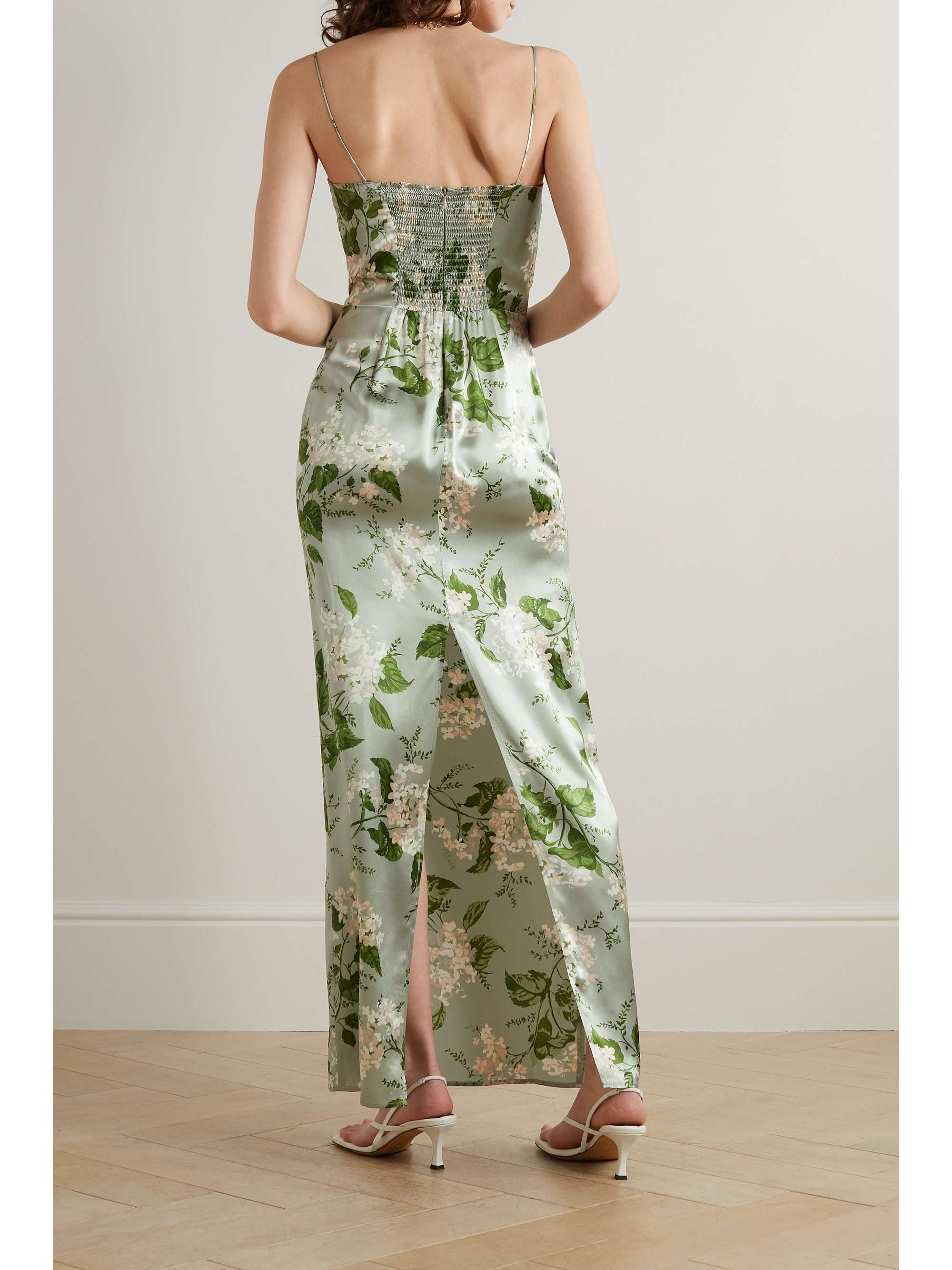 REFORMATION Frankie floral-print silk-charmeuse maxi dress | NET-A-PORTER