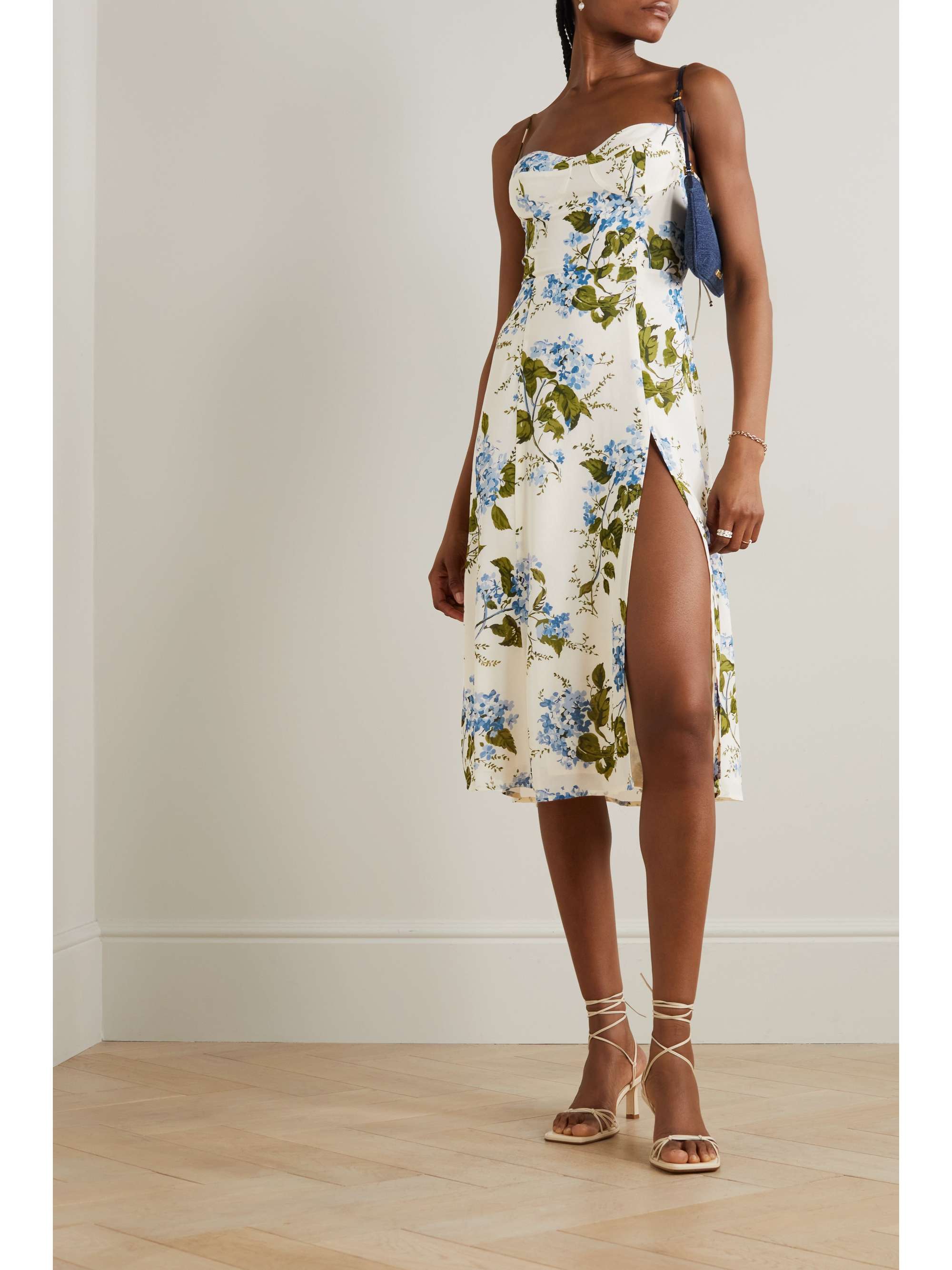 REFORMATION + NET SUSTAIN Juliette floral-print georgette midi dress ...