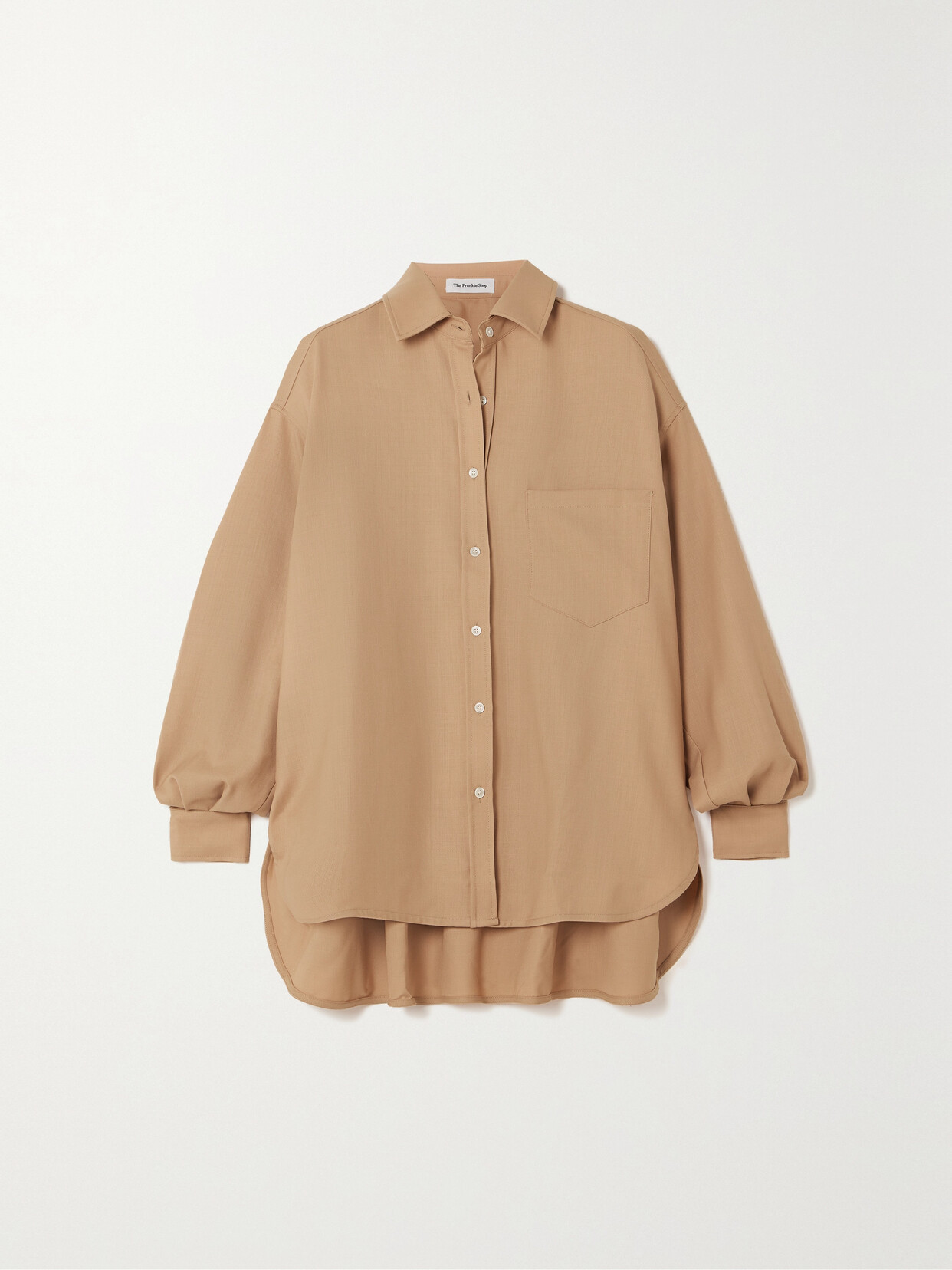 THE FRANKIE SHOP - Georgia Oversized Twill Shirt - Brown