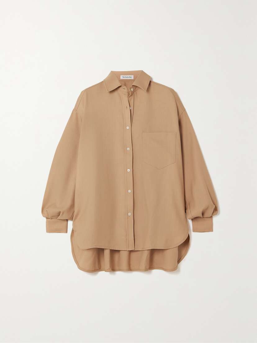 The Frankie Shop Georgia Oversized Twill Shirt