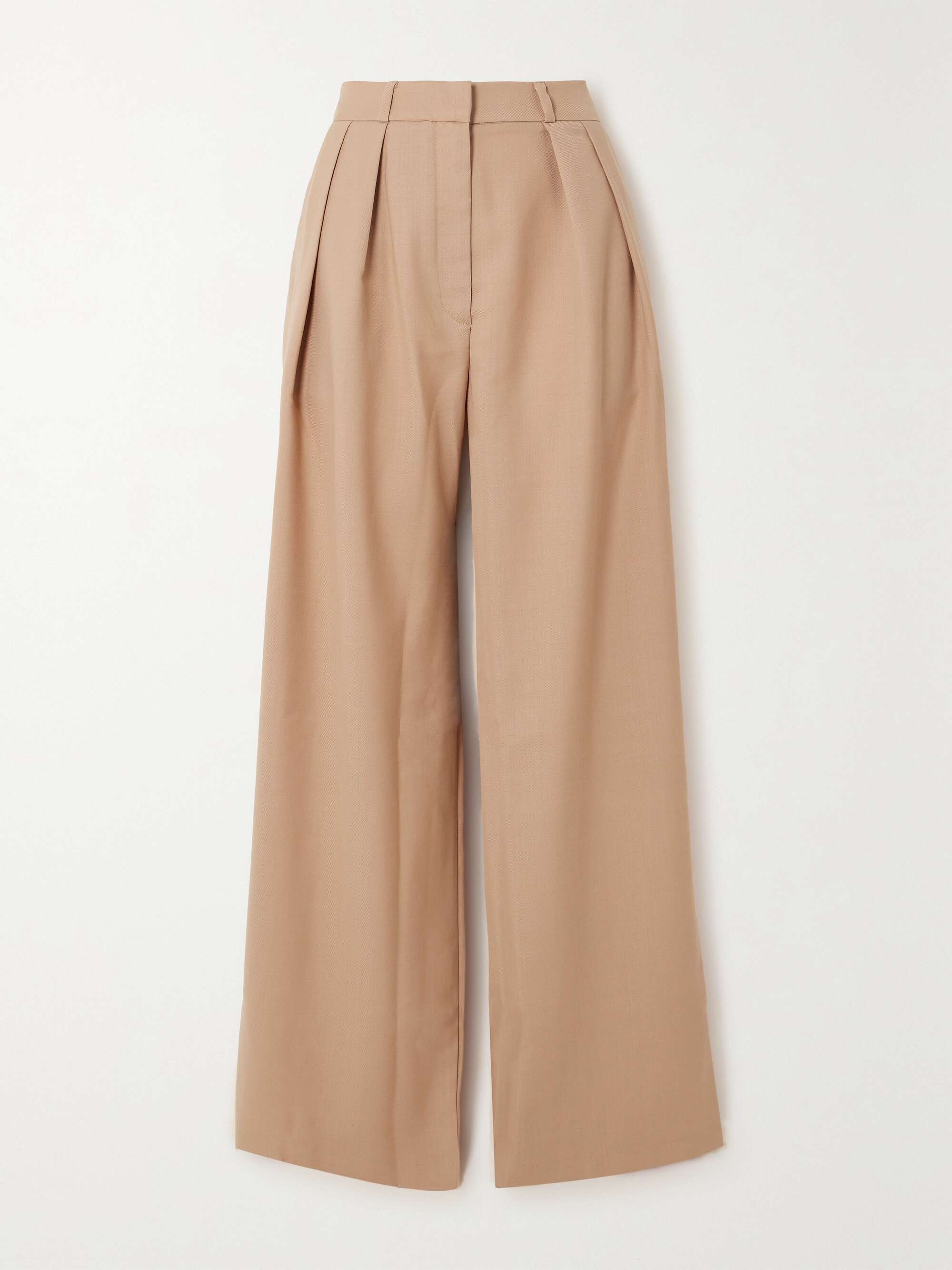 THE FRANKIE SHOP Tansy pleated twill wide-leg pants | NET-A-PORTER