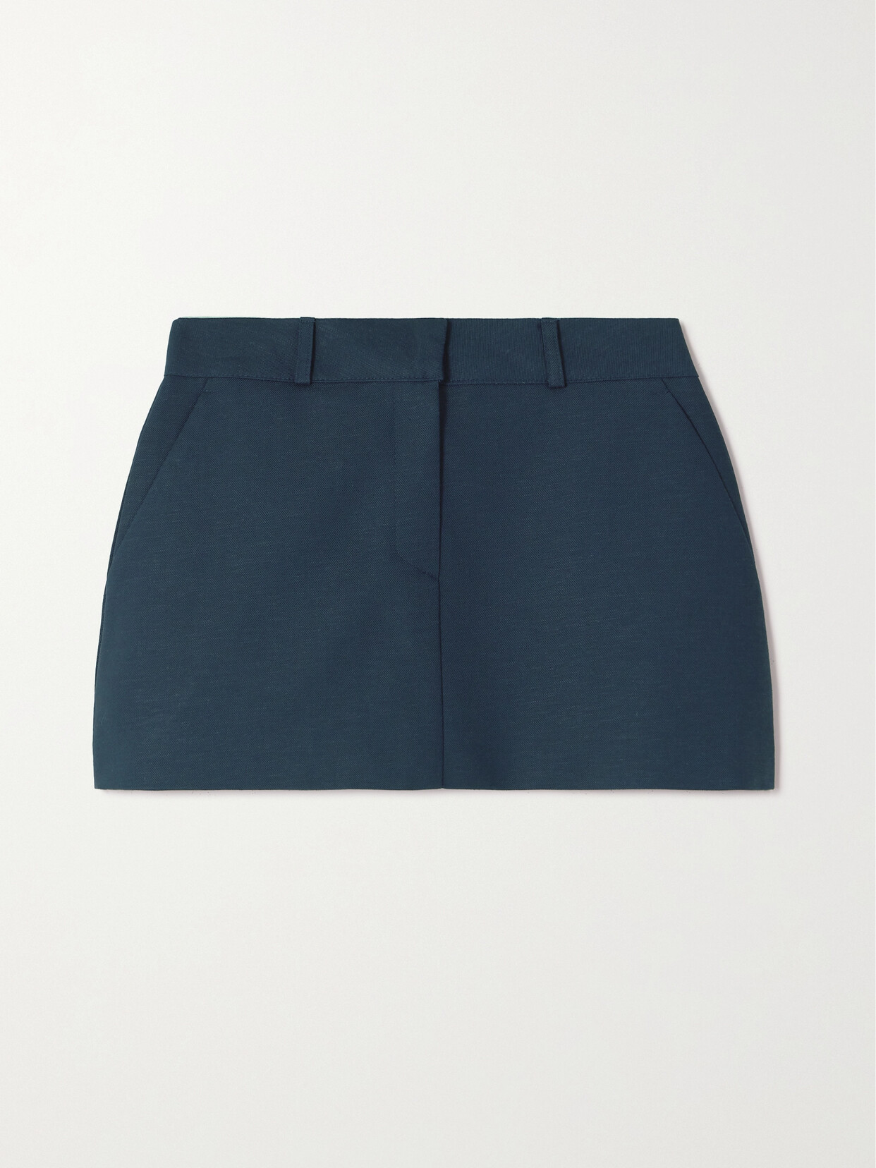 The Frankie Shop Isle Woven Mini Skirt In Blue