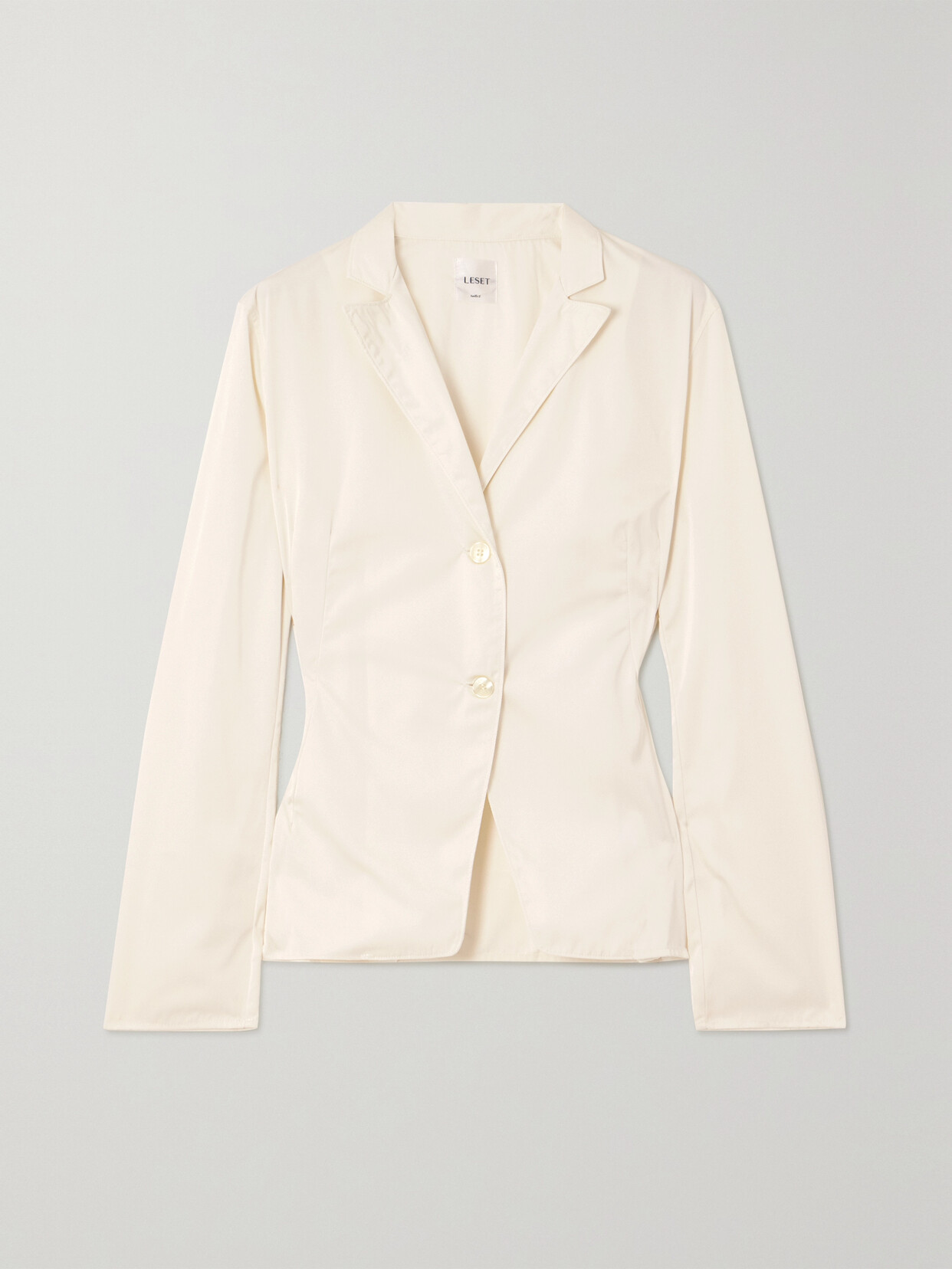 LESET Suki Taffeta Blazer - White