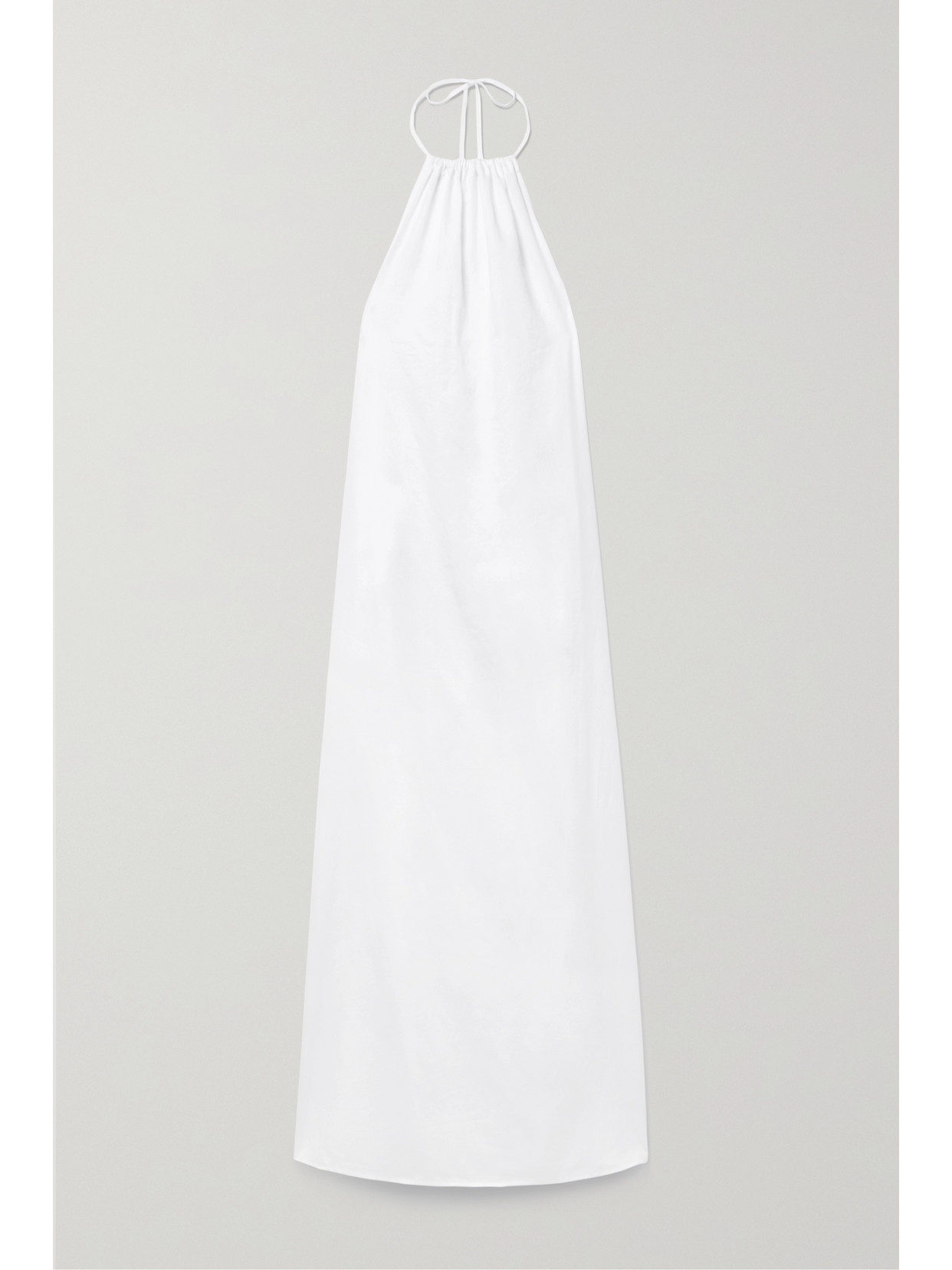 LESET - Yoko Cotton Halterneck Maxi Dress - White