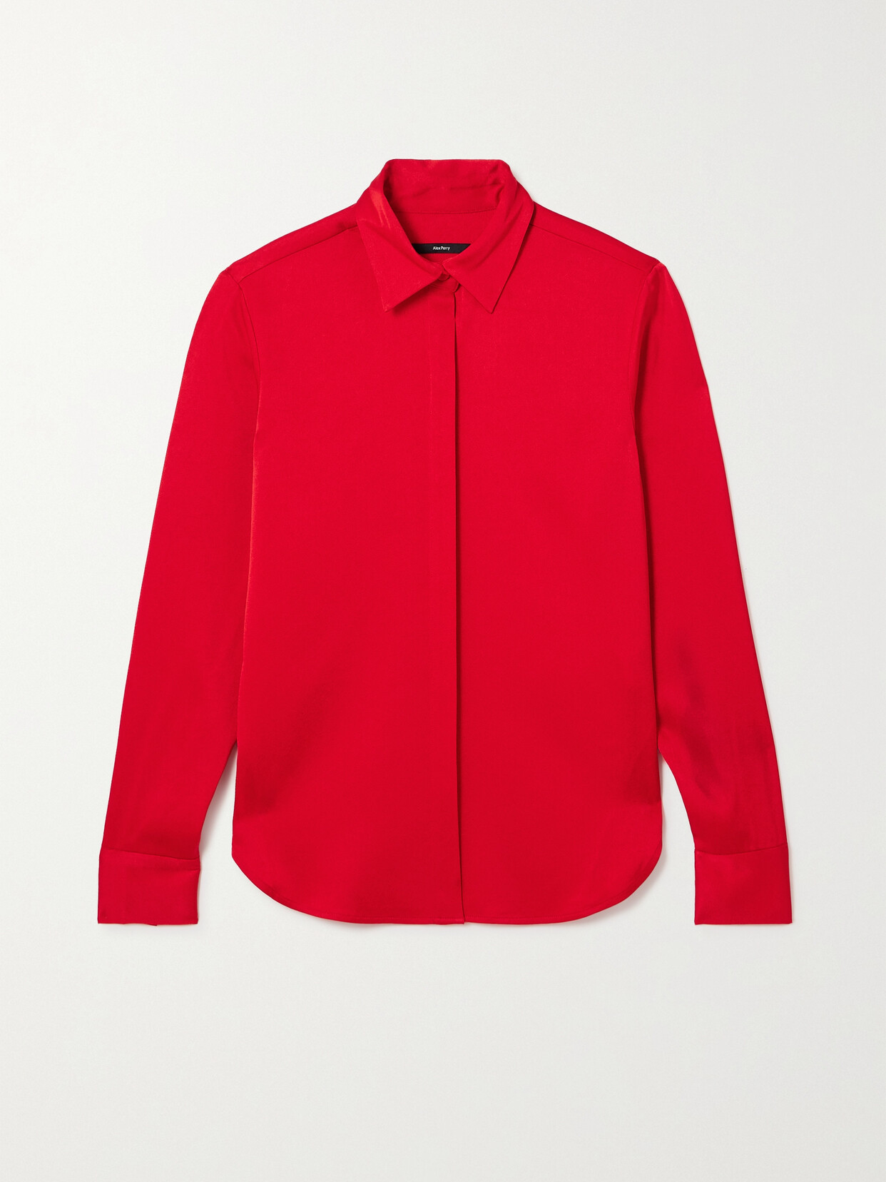 ALEX PERRY HARPER SATIN-CREPE SHIRT