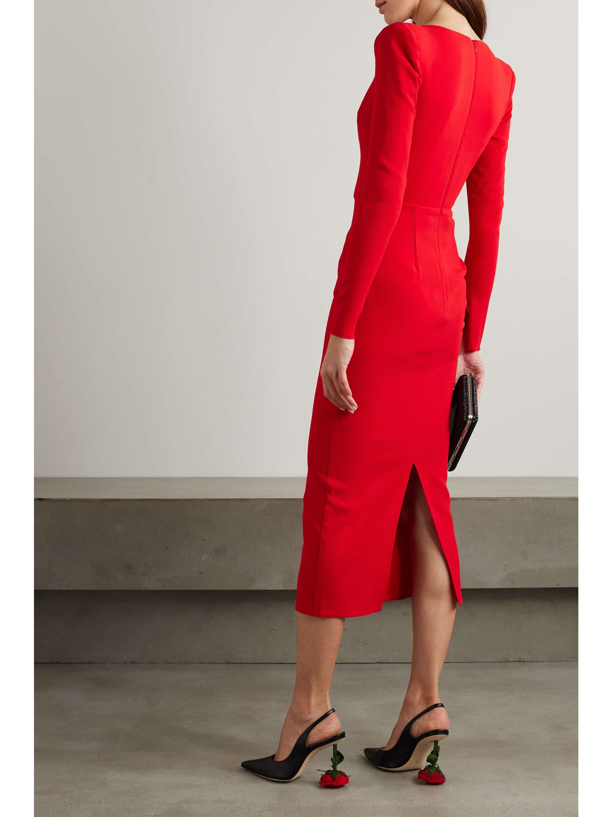 ALEX PERRY Maren stretch-crepe midi dress