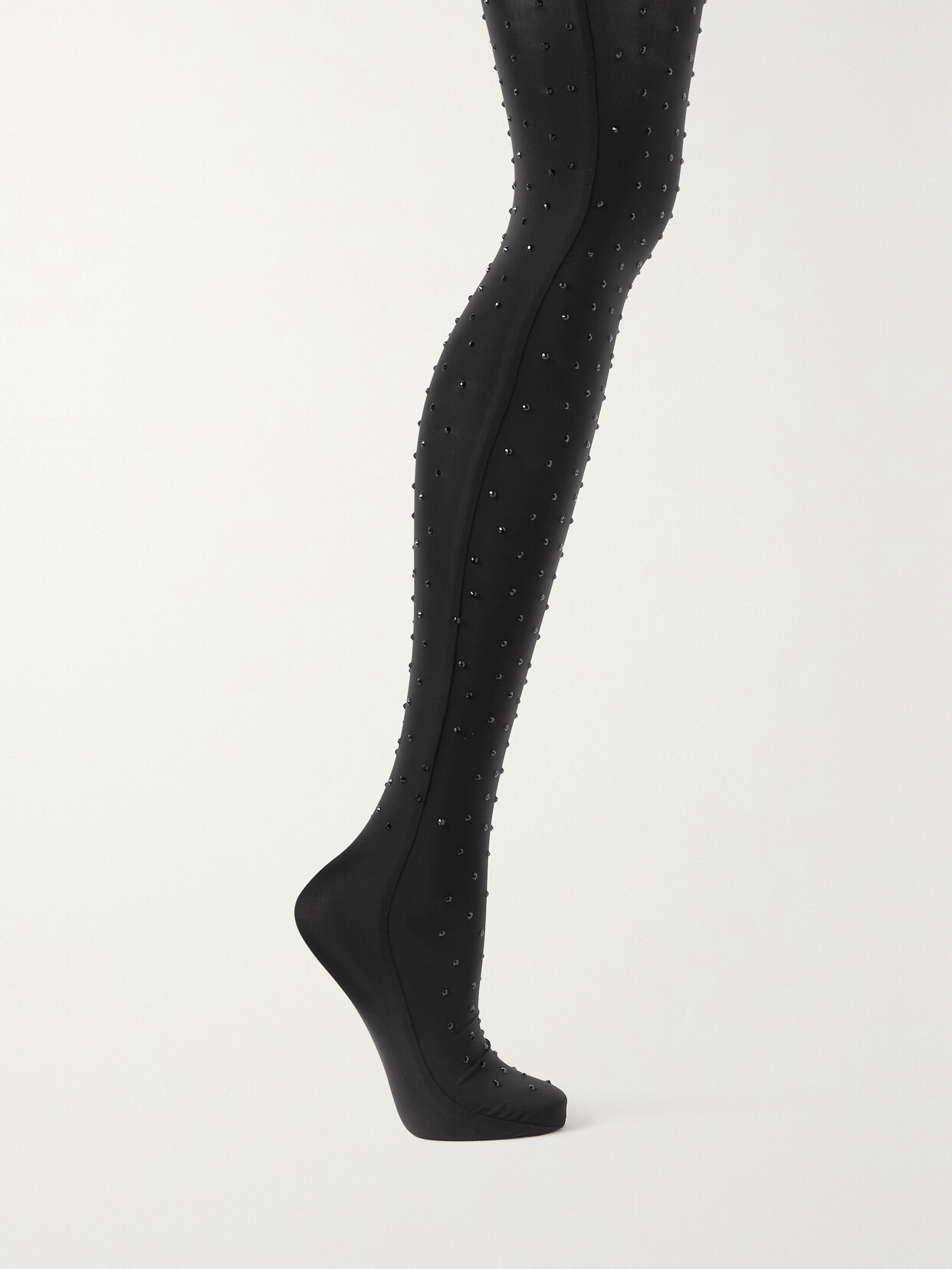 Alex Perry Rane Crystal-embellished Stretch-jersey Tights - Black