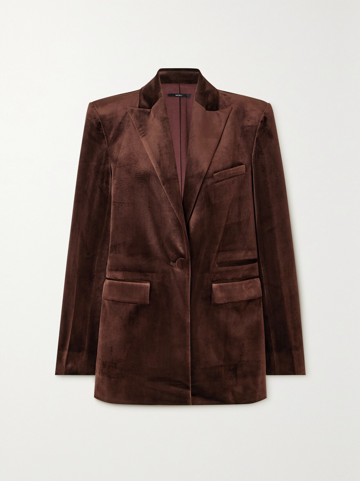 Alex Perry - Barlow Stretch-velvet Blazer - Brown