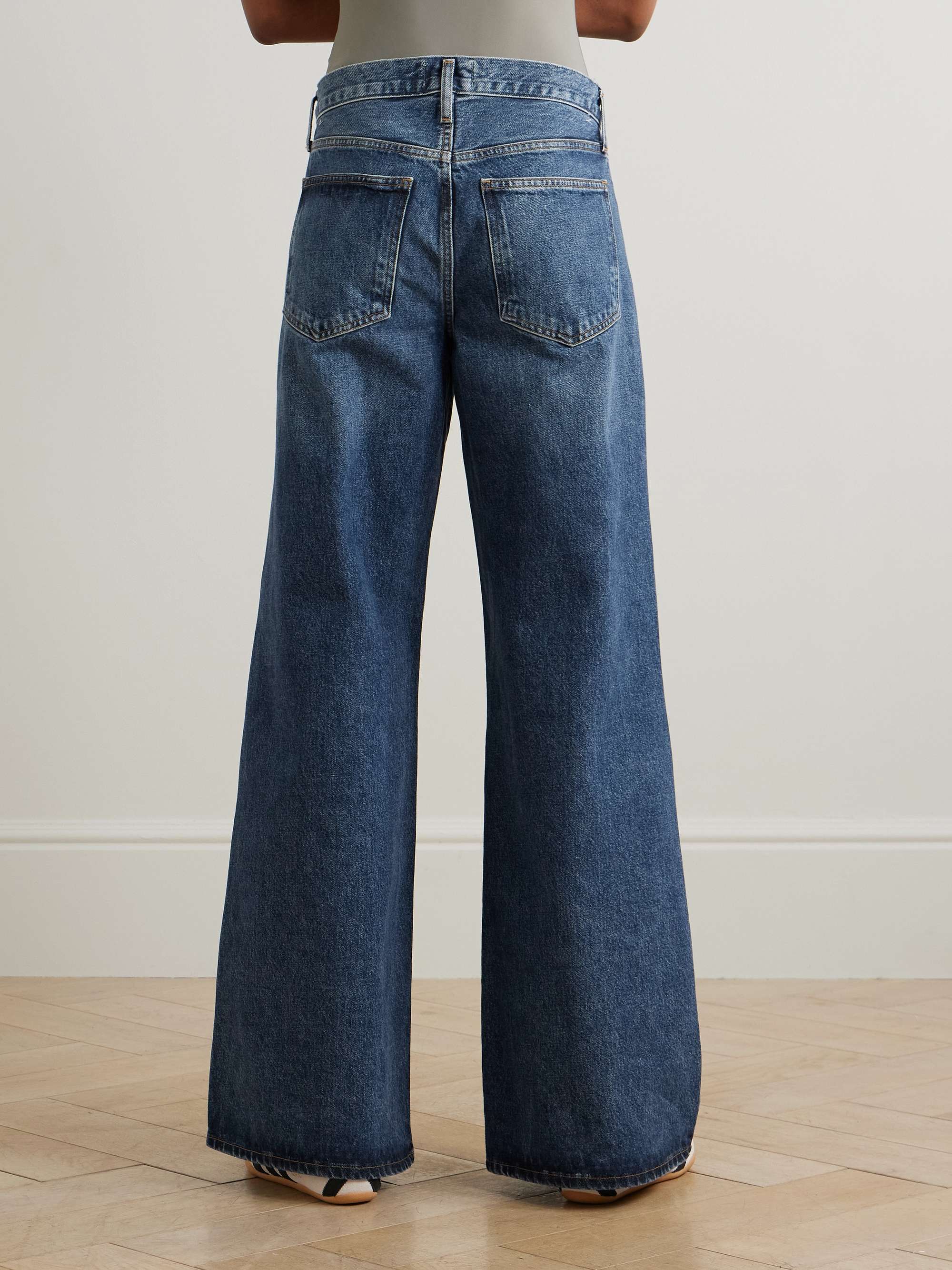 AGOLDE Clara Baggy low-rise flared organic jeans | NET-A-PORTER