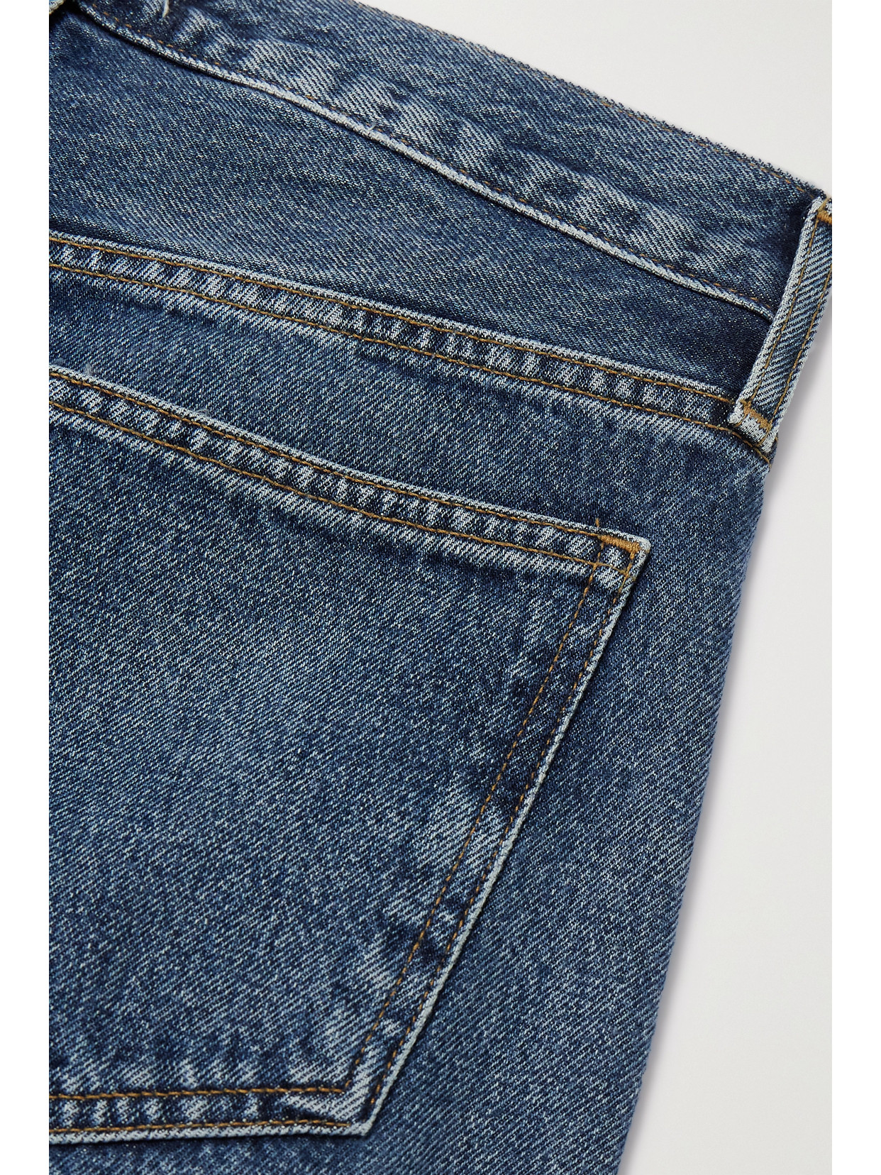 Shop Agolde + Net Sustain Clara Baggy Low-rise Flared Organic Jeans In Blue