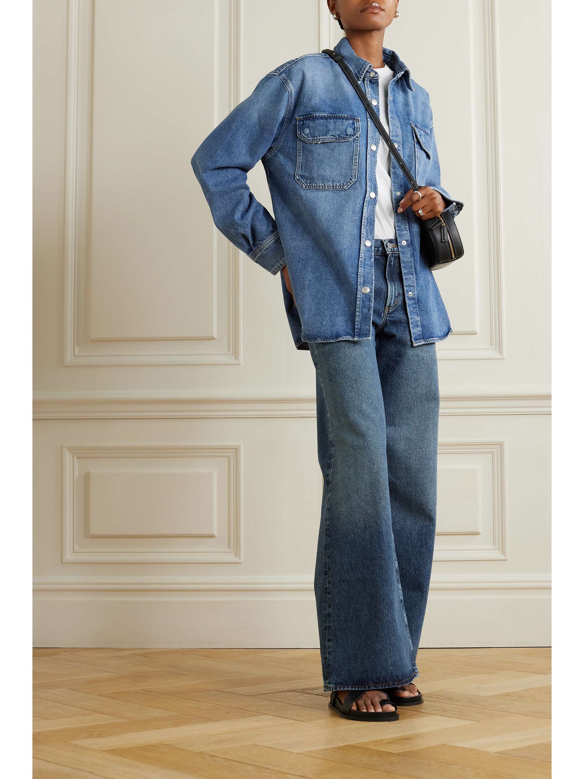 AGOLDE Clara Baggy low-rise flared organic jeans | NET-A-PORTER