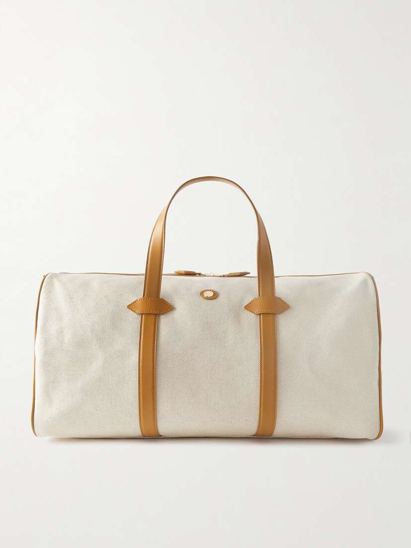 Paravel + Net Sustain Main Line Vegan Leather-trimmed Recycled-canvas Duffle Bag