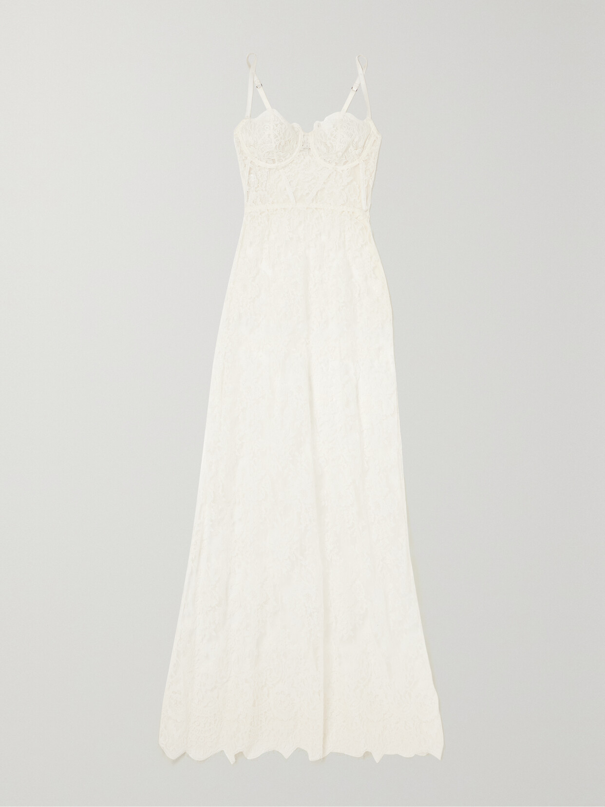 I.D. Sarrieri - A Night In Marrakech Underwired Chantilly Lace Nightdress - White