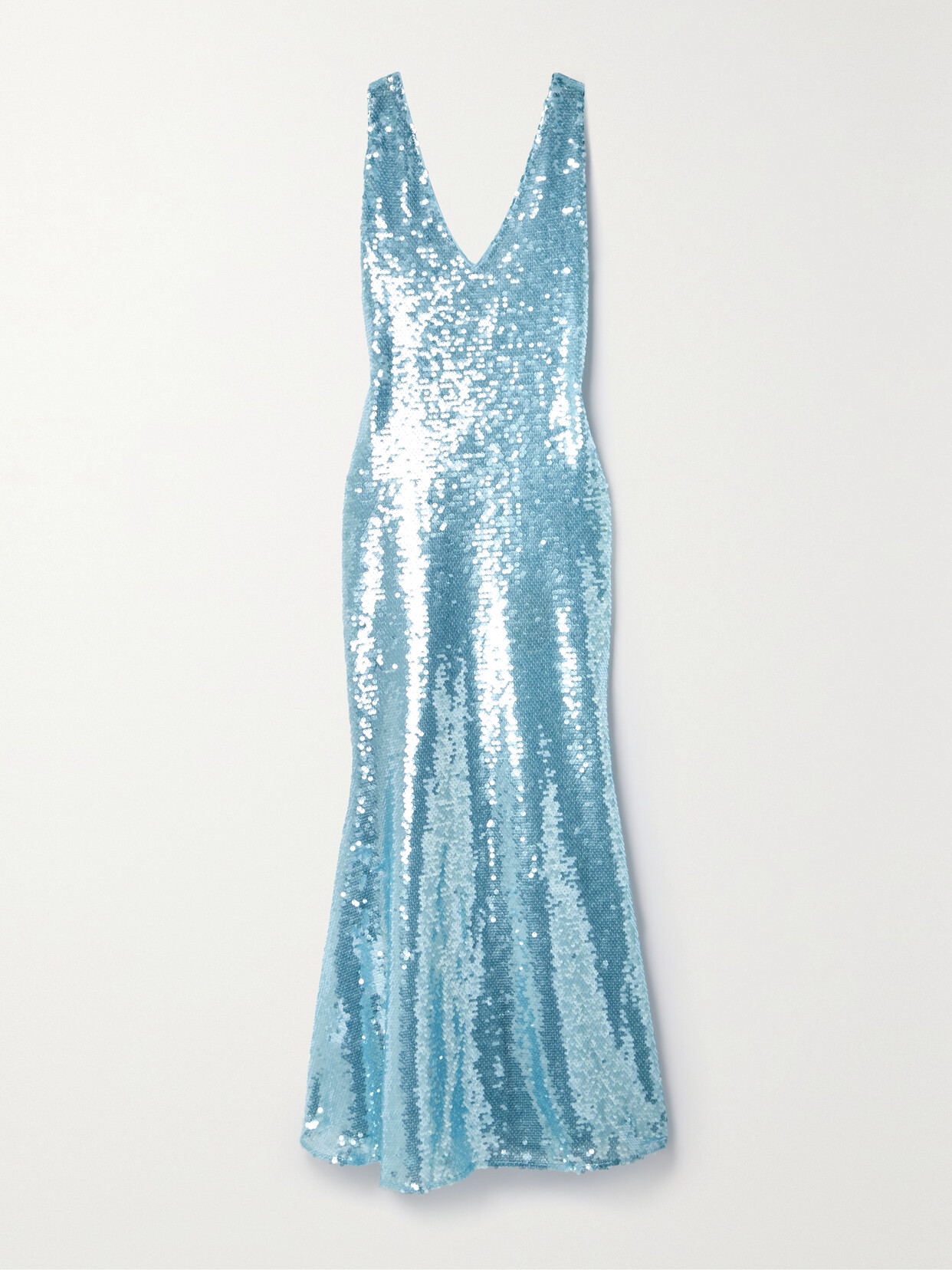 SELF-PORTRAIT SEQUINED MESH MAXI DRESS