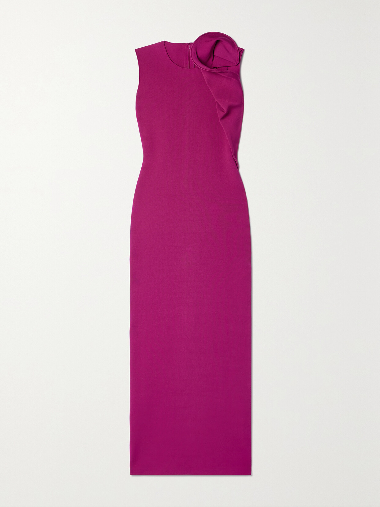 Roland Mouret - Draped Stretch-knit Maxi Dress - Purple