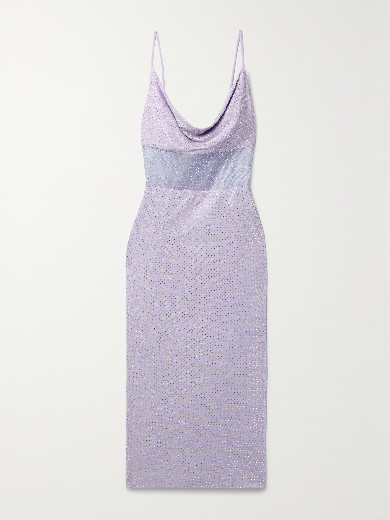 Et Ochs - Harmony Organza-trimmed Embellished Stretch-jersey Midi Dress - Purple