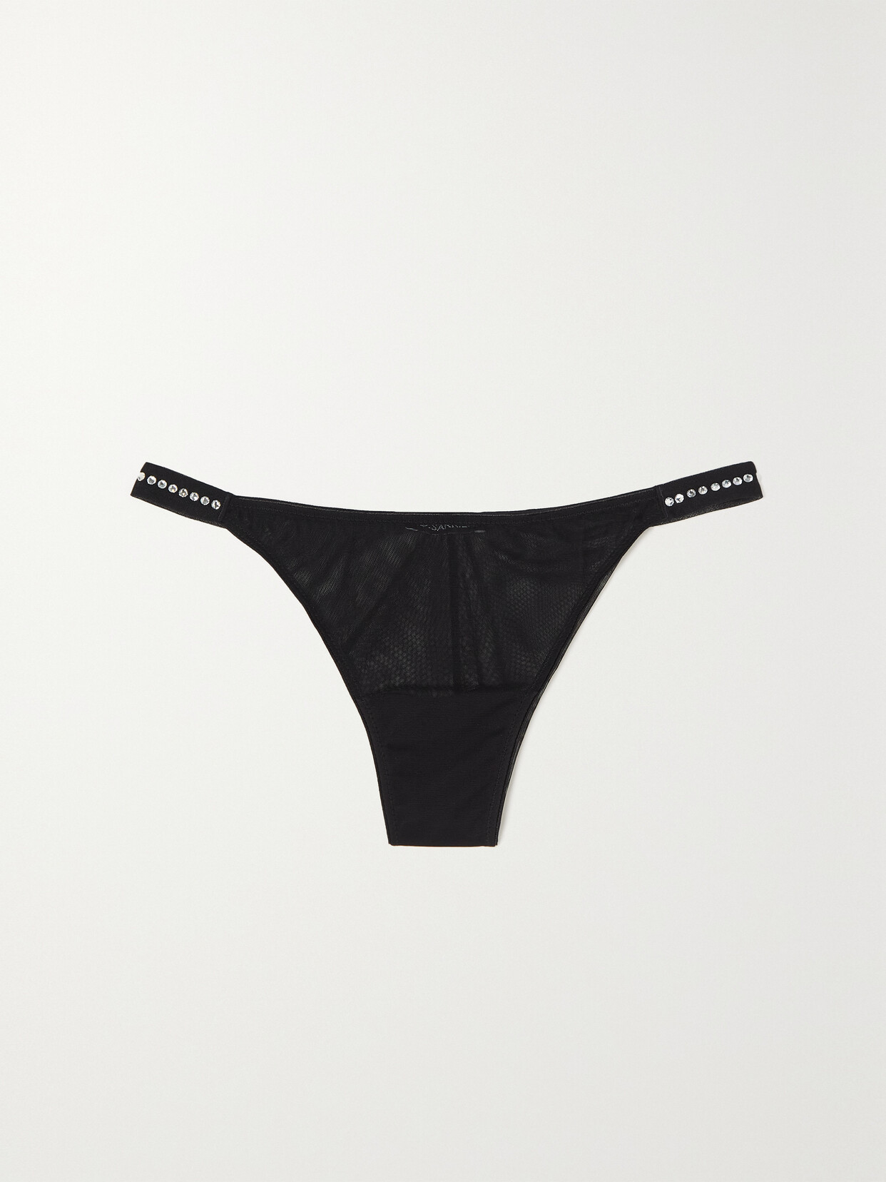 I.D. Sarrieri - Nuit Interdit Crystal-embellished Tulle Thong - Black