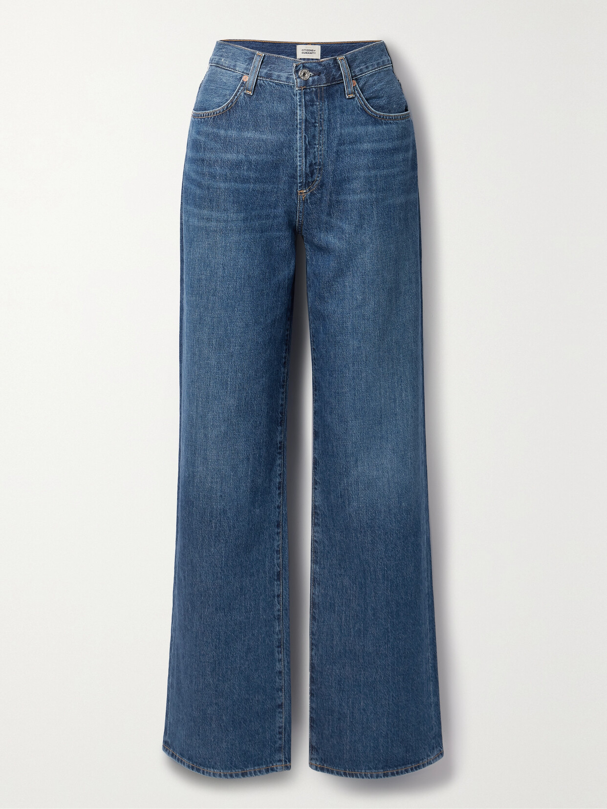 Citizens of Humanity - + Net Sustain Annina High-rise Wide-leg Organic Jeans - Blue