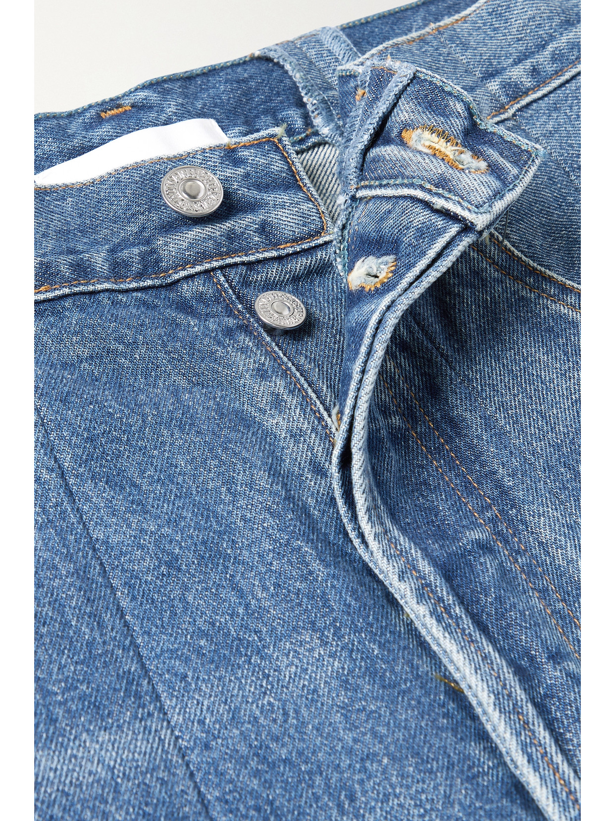 + Net Sustain Ayla Splice High-Rise Straight-Leg Organic Jeans