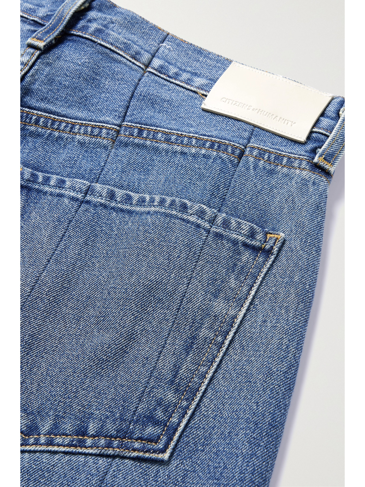 + Net Sustain Ayla Splice High-Rise Straight-Leg Organic Jeans