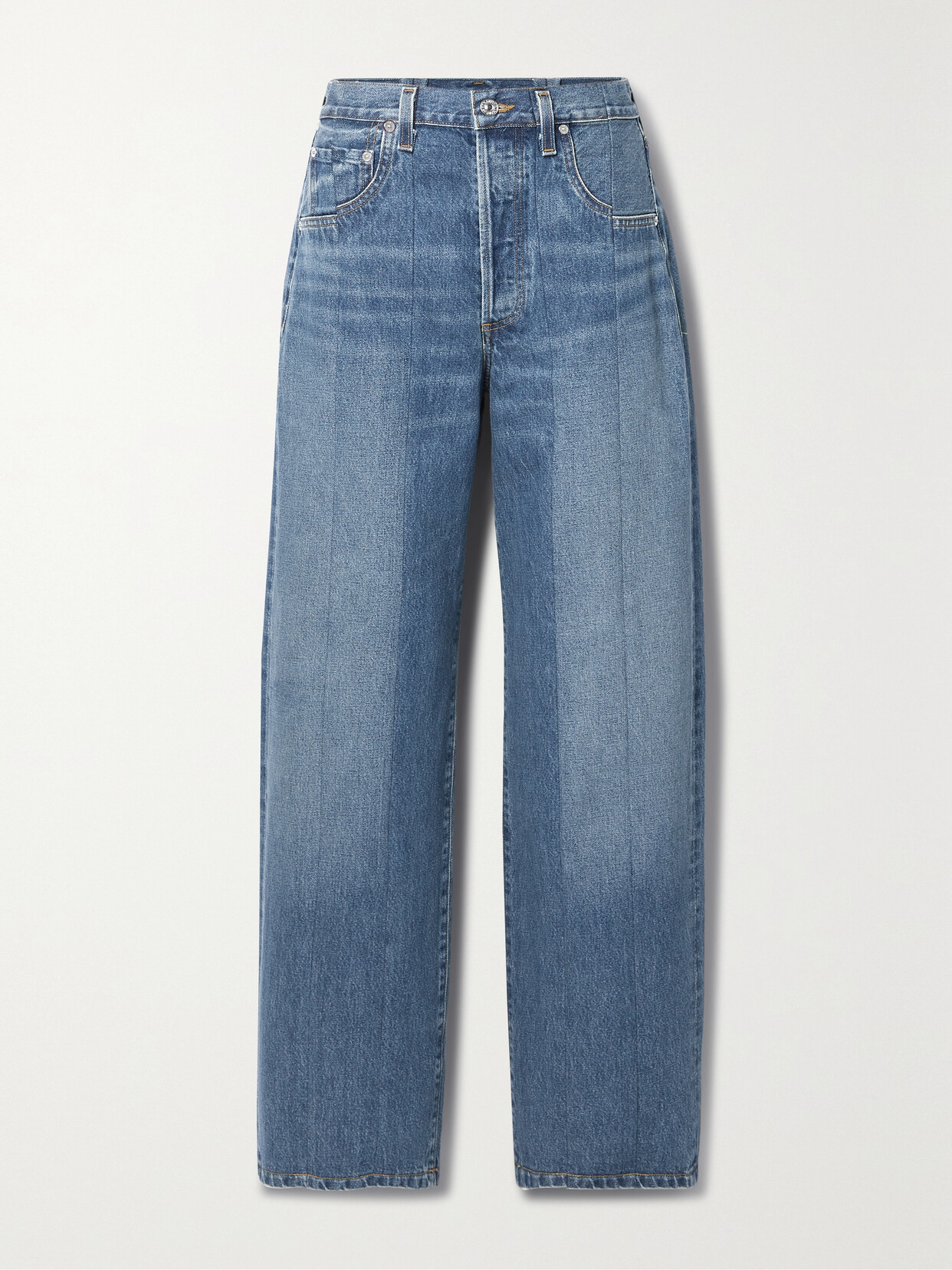 Citizens of Humanity - + Net Sustain Ayla Splice High-rise Straight-leg Organic Jeans - Blue