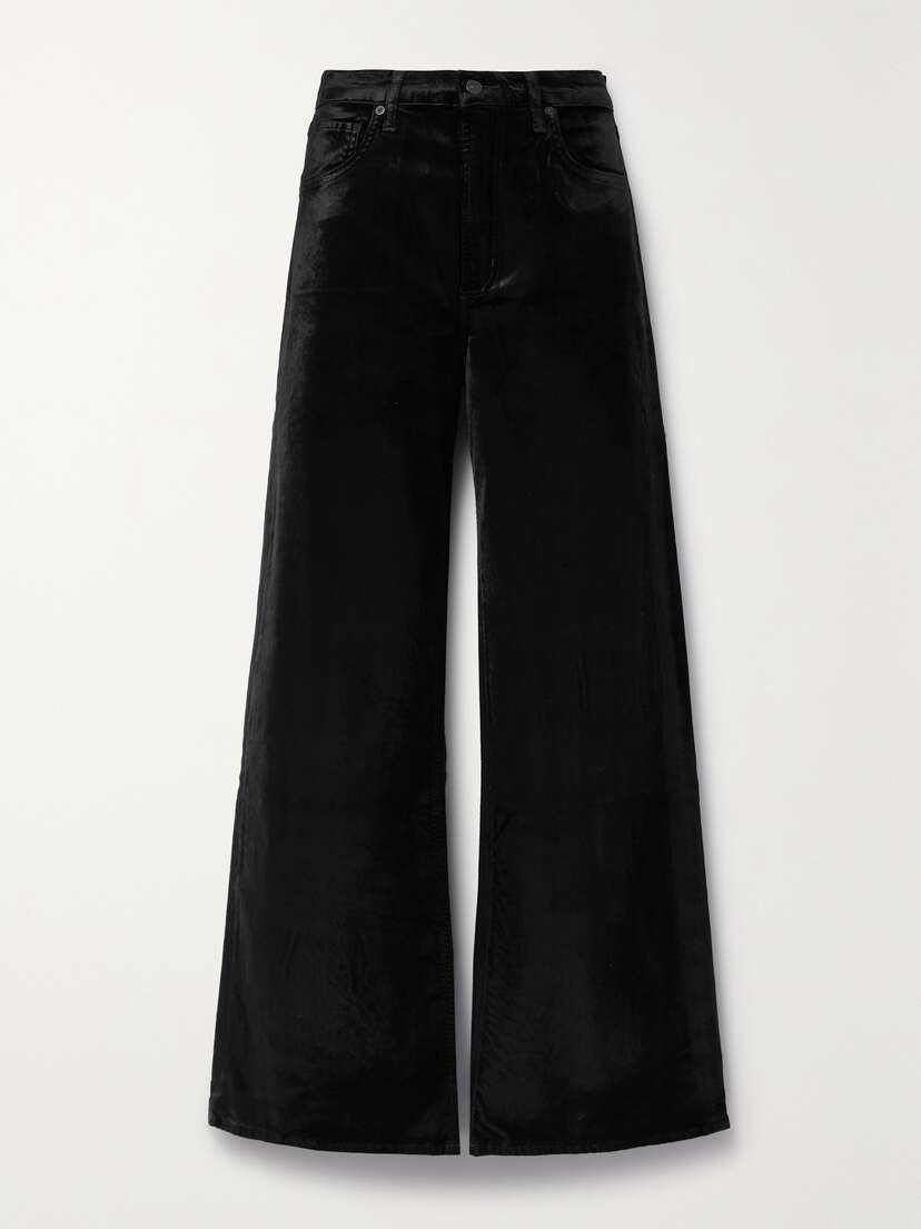 Citizens of Humanity Paloma Baggy Cotton-blend Velvet Wide-leg Pants